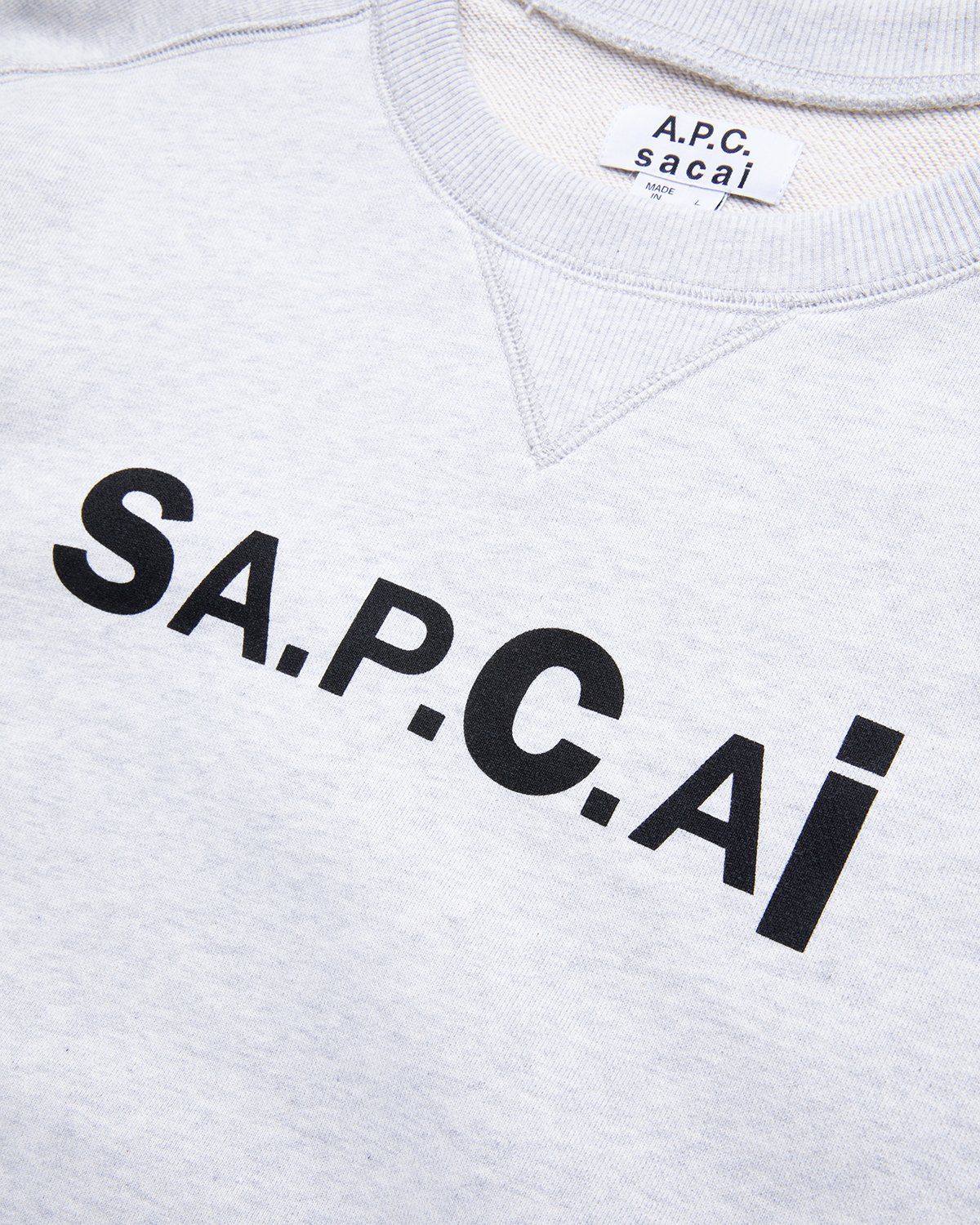 A.P.C. x Sacai – Tani Sweater Light Grey - Sweatshirts - Grey - Image 3