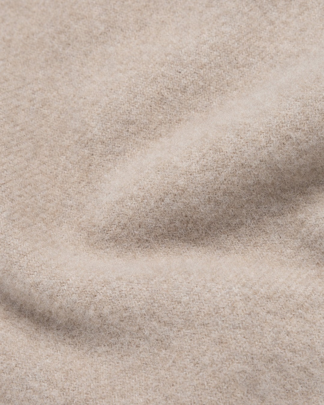 Acne Studios – Wool Fringe Scarf Oversized Oatmeal Melange - Knits - Beige - Image 7