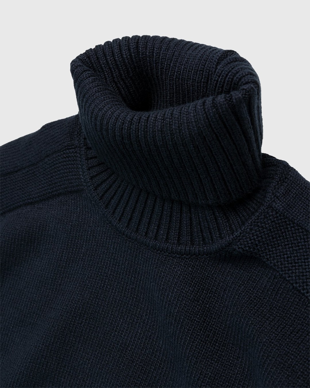 Stone Island – Knit Turtleneck Navy Blue - Sweats - Blue - Image 3