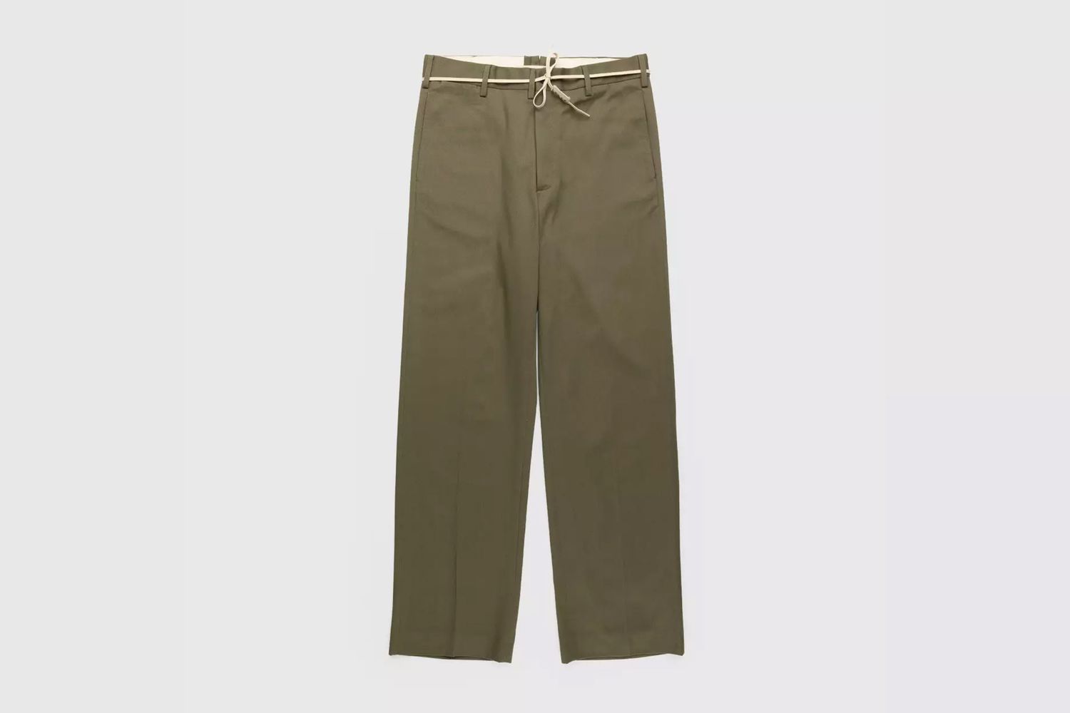 Gabardine Cotton Cropped Trousers