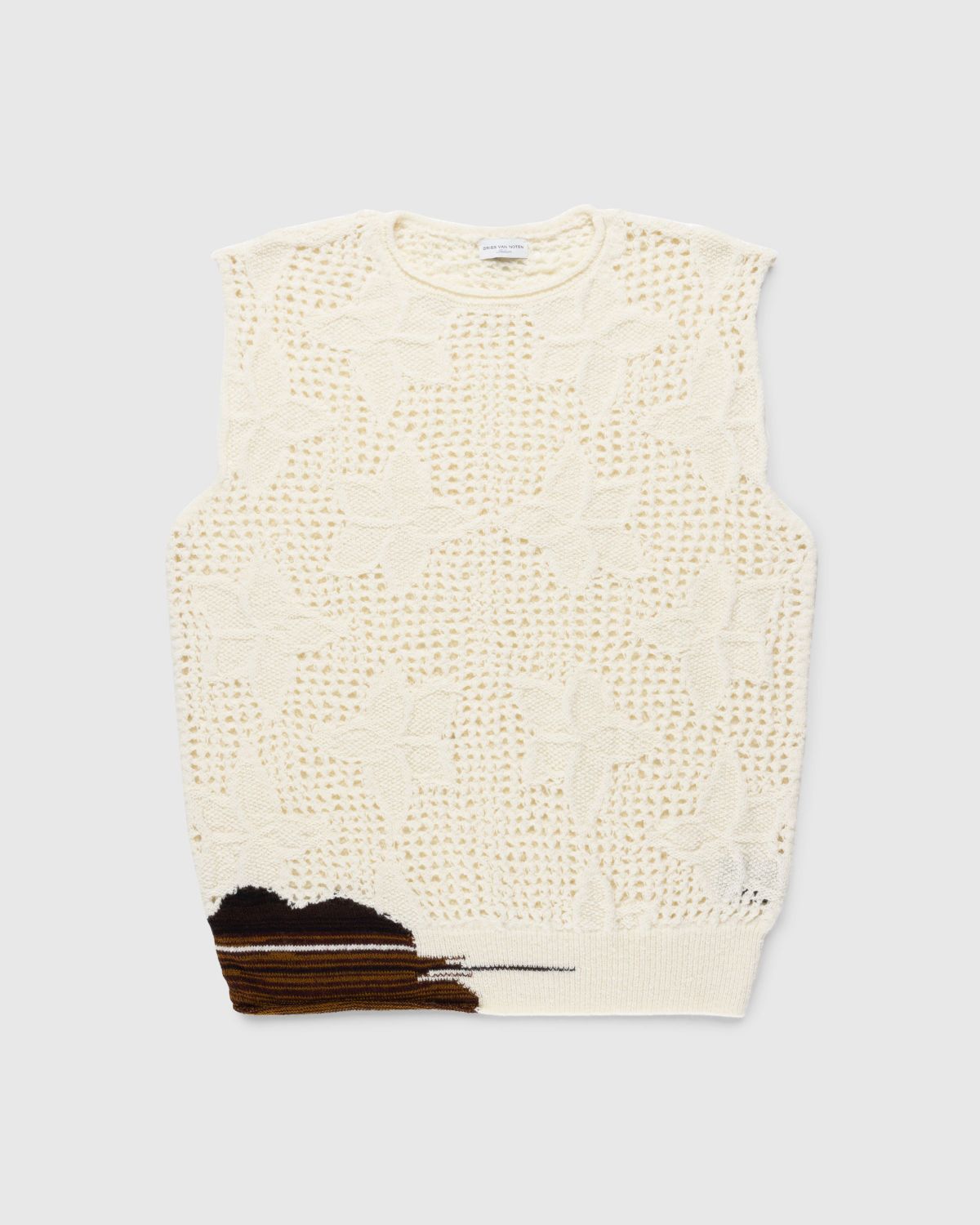 Dries van Noten – Meddo Knit Sweater Vest Ecru - Knitwear - White - Image 1