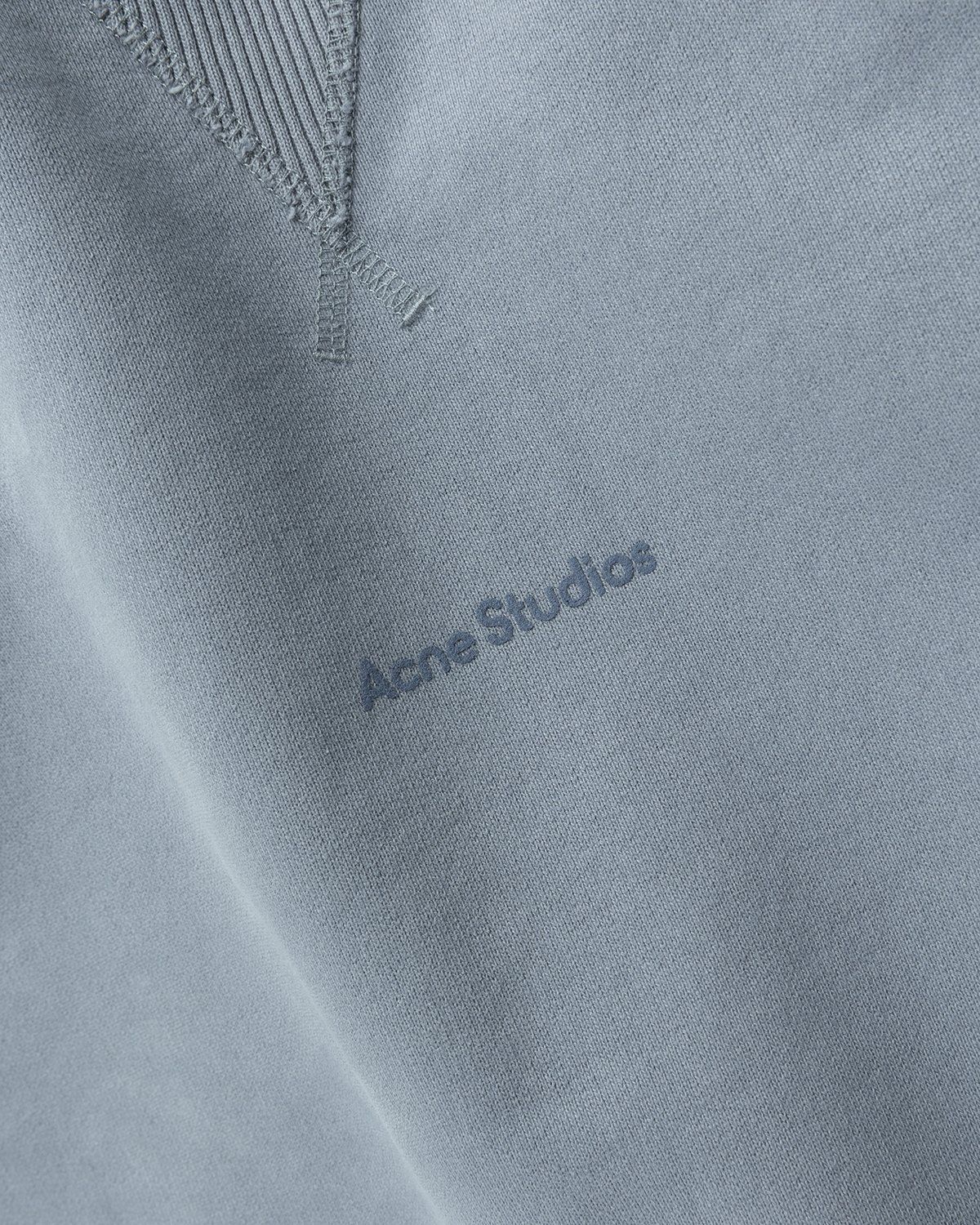 Acne Studios – Organic Cotton Crewneck Sweatshirt Steel Grey - Sweats - Grey - Image 4