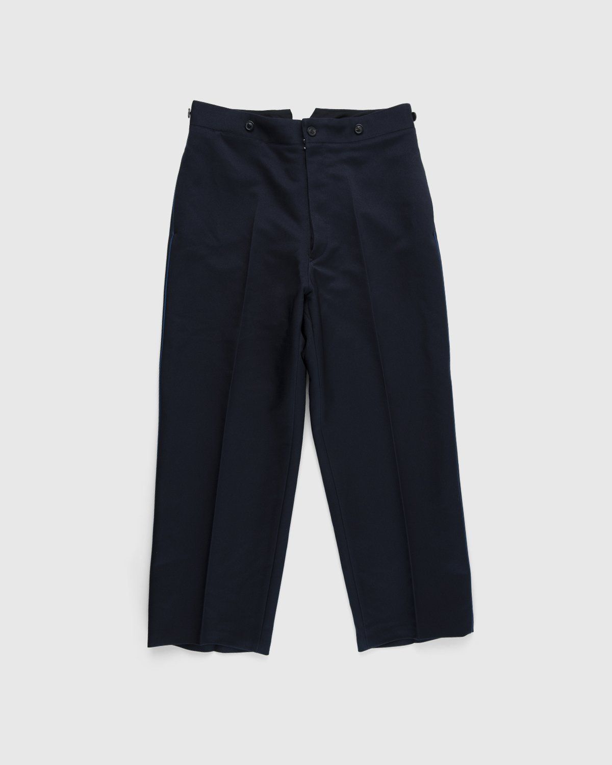 Maison Margiela – Straight Leg Twill Trousers Navy - Pants - Blue - Image 1