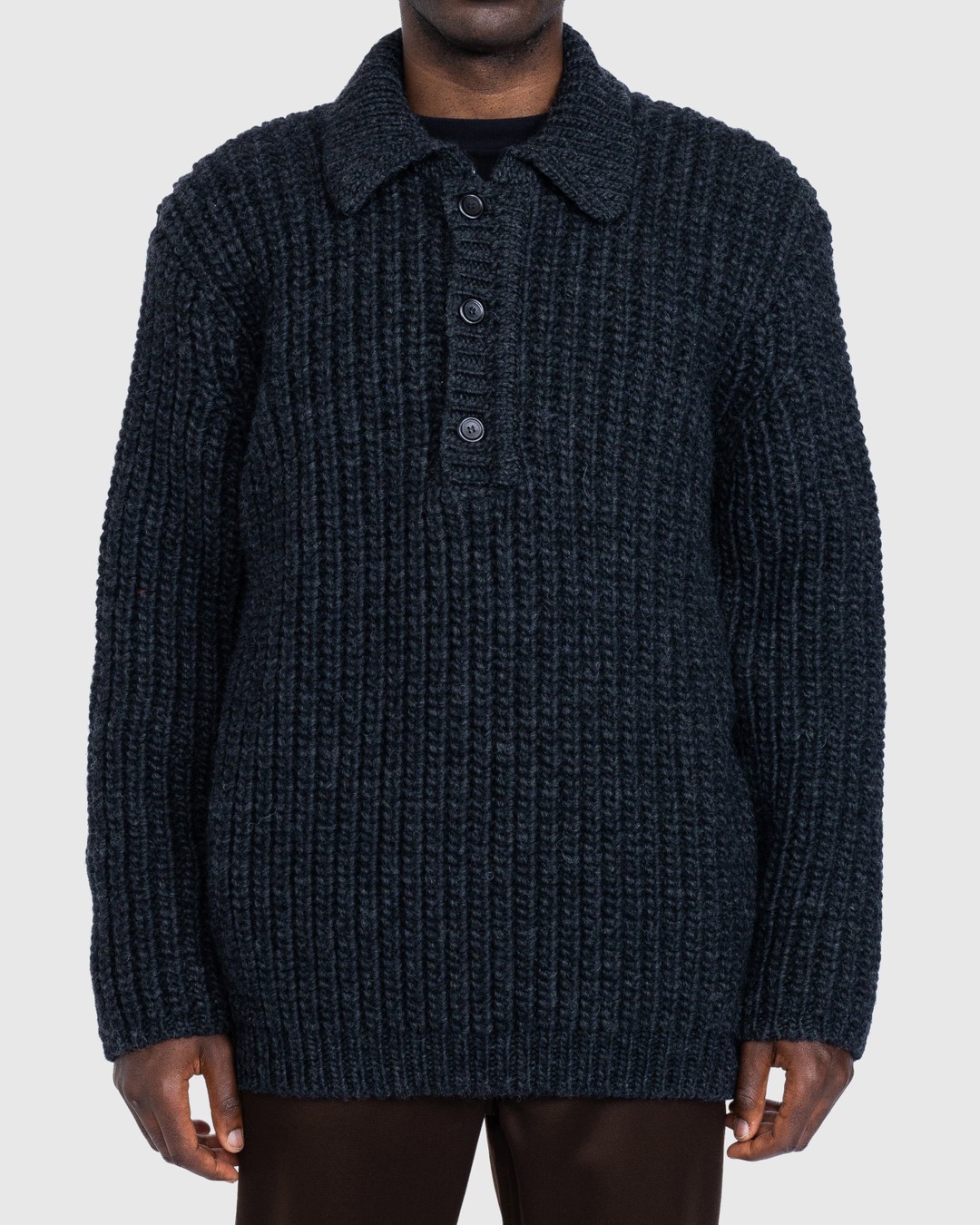 Our Legacy – Big Piquet Wolf Grey - Knitwear - Grey - Image 2