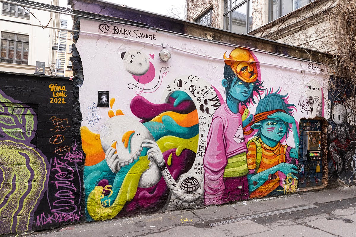 Astronaut mural in Kreuzberg, Berlin