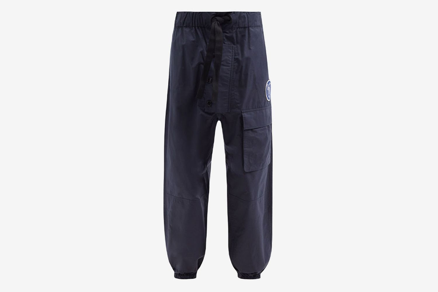 Logo-Patch Organic-Cotton Track Pants