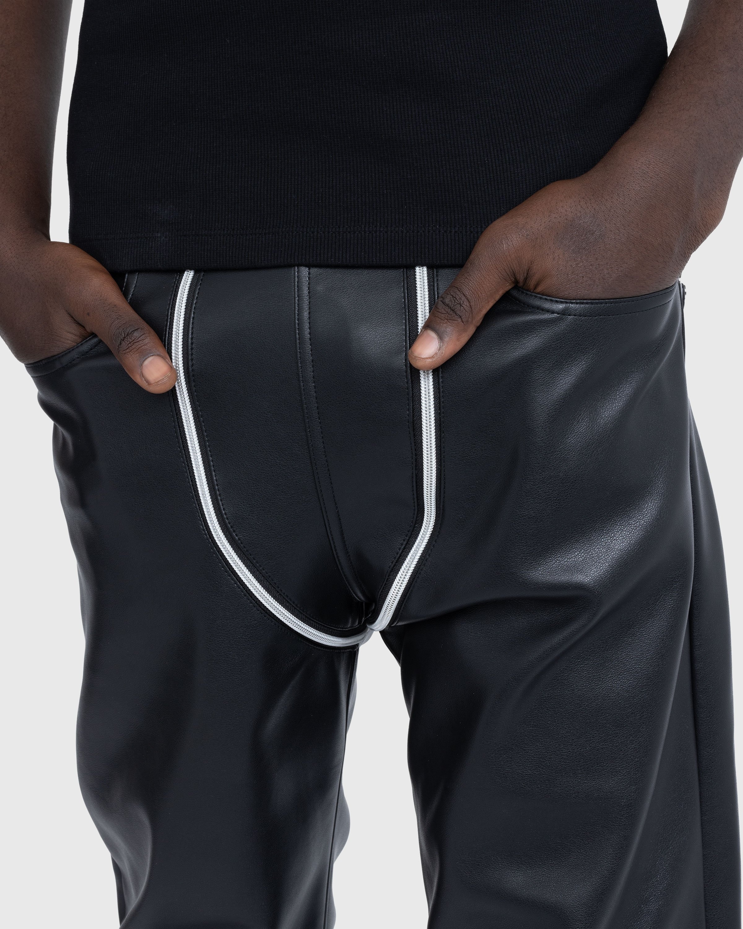 Mens 2024 pleather trousers