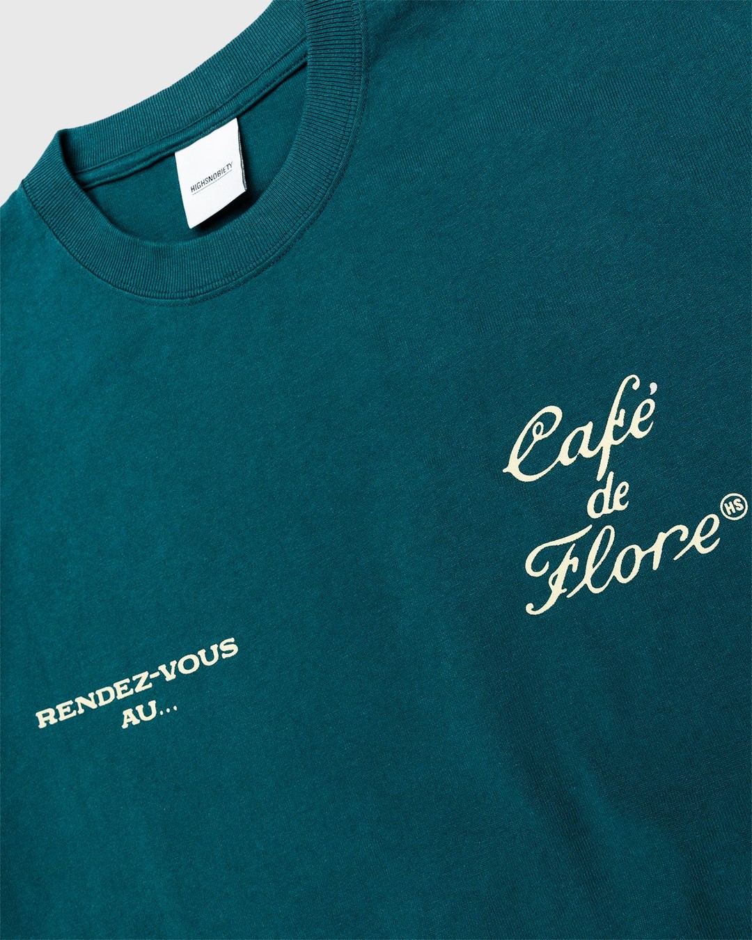 Highsnobiety – Not In Paris 3 x Café De Flore T-Shirt Green - Tops - Green - Image 3
