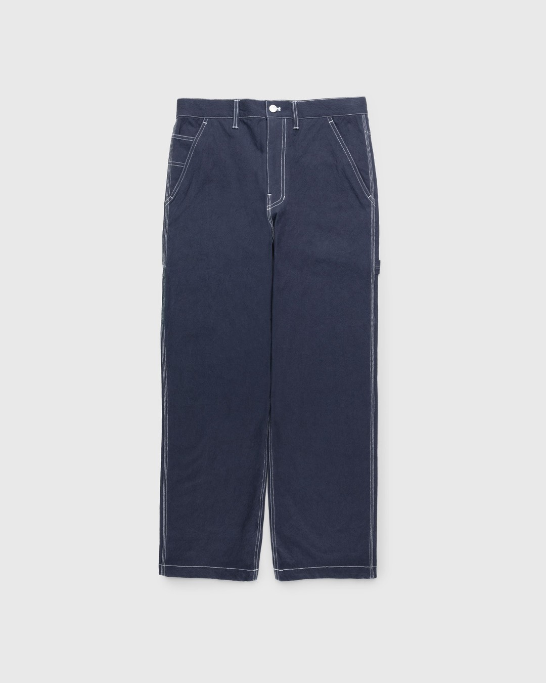 Highsnobiety HS05 – Sun Dried Canvas Carpenter Pants Navy - Pants - Blue - Image 1