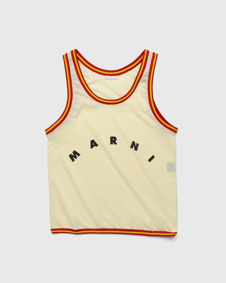 Marni – Basket Tank Top Shopping Bag Silk White