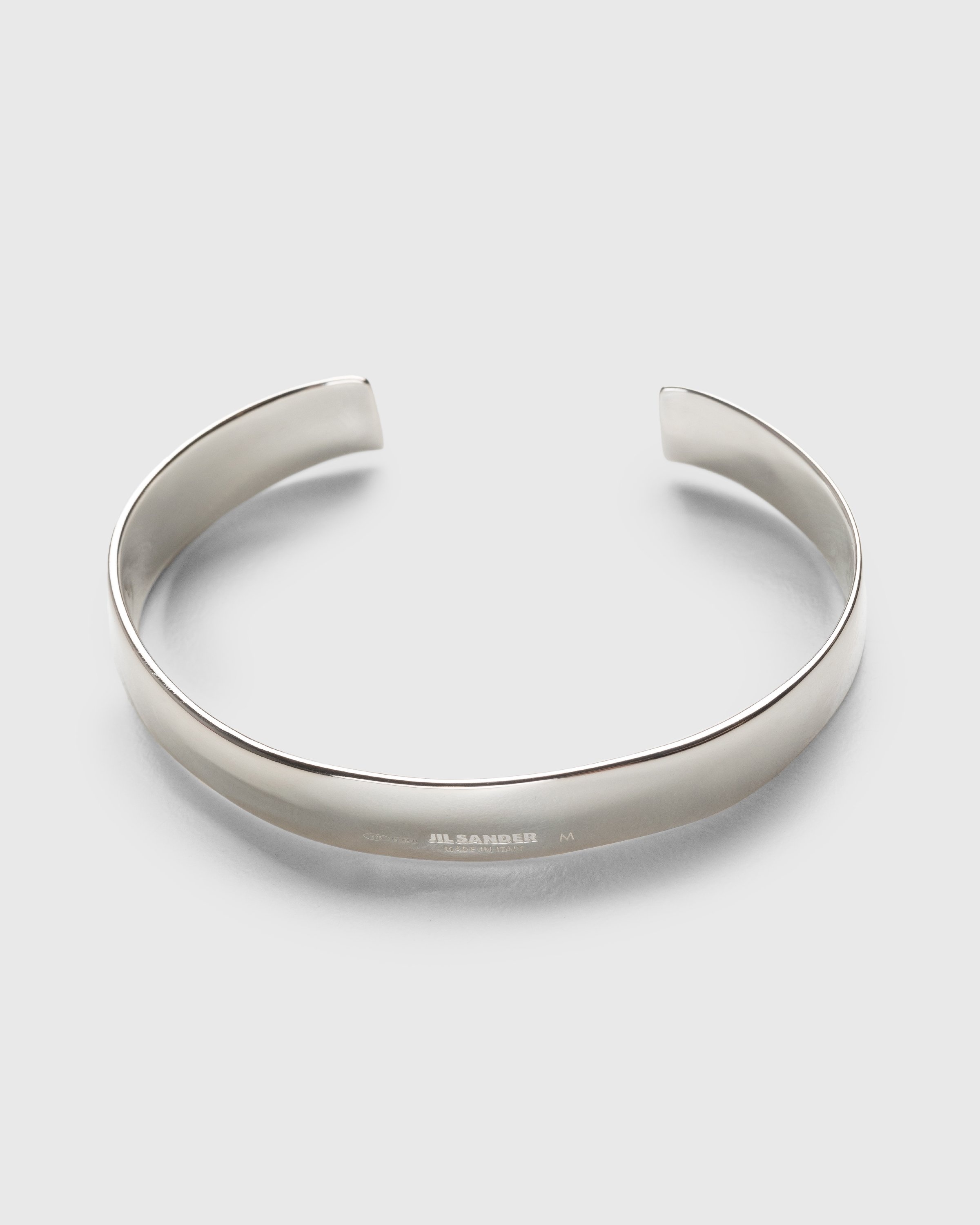 Jil Sander – Engraved Logo Band Bracelet Silver - Jewelry - Silver - Image 1