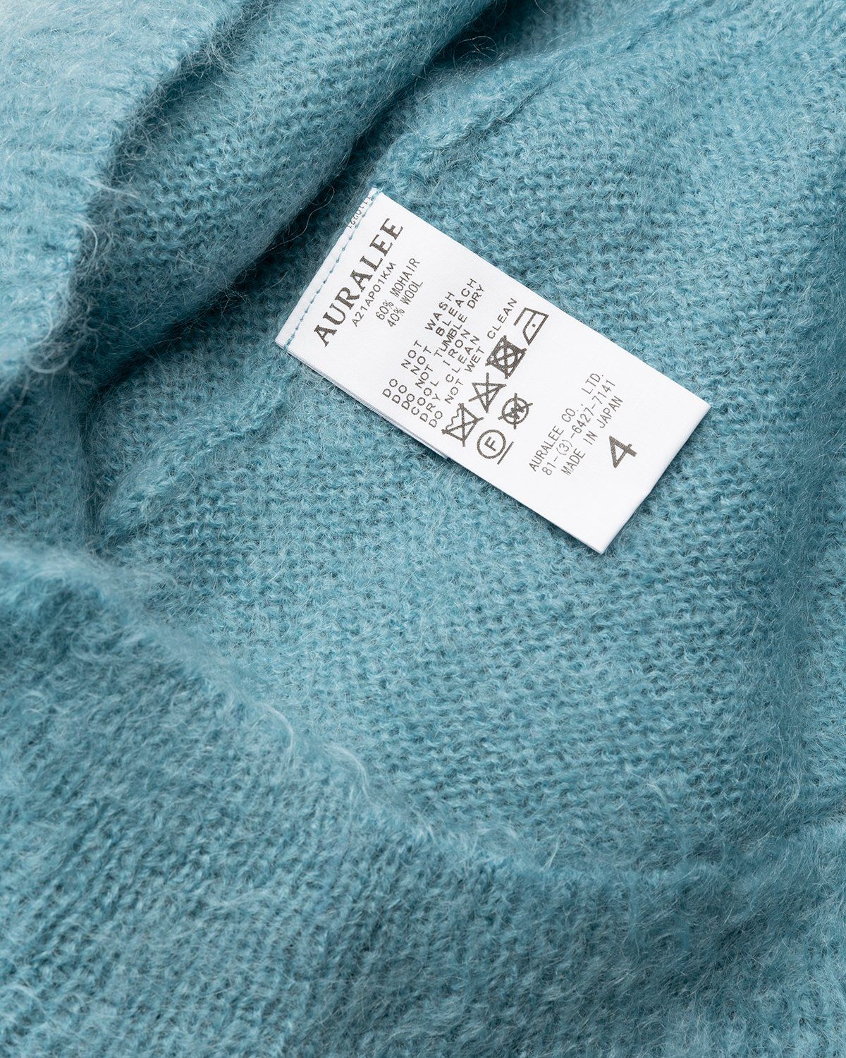 Auralee – Ultra-Soft Mohair Knit Blue - Knitwear - Blue - Image 7