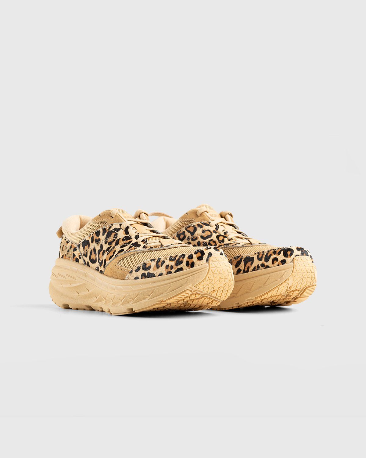 HOKA x Engineered Garments – Bondi L Sand Leopard Print - Low Top Sneakers - Beige - Image 3