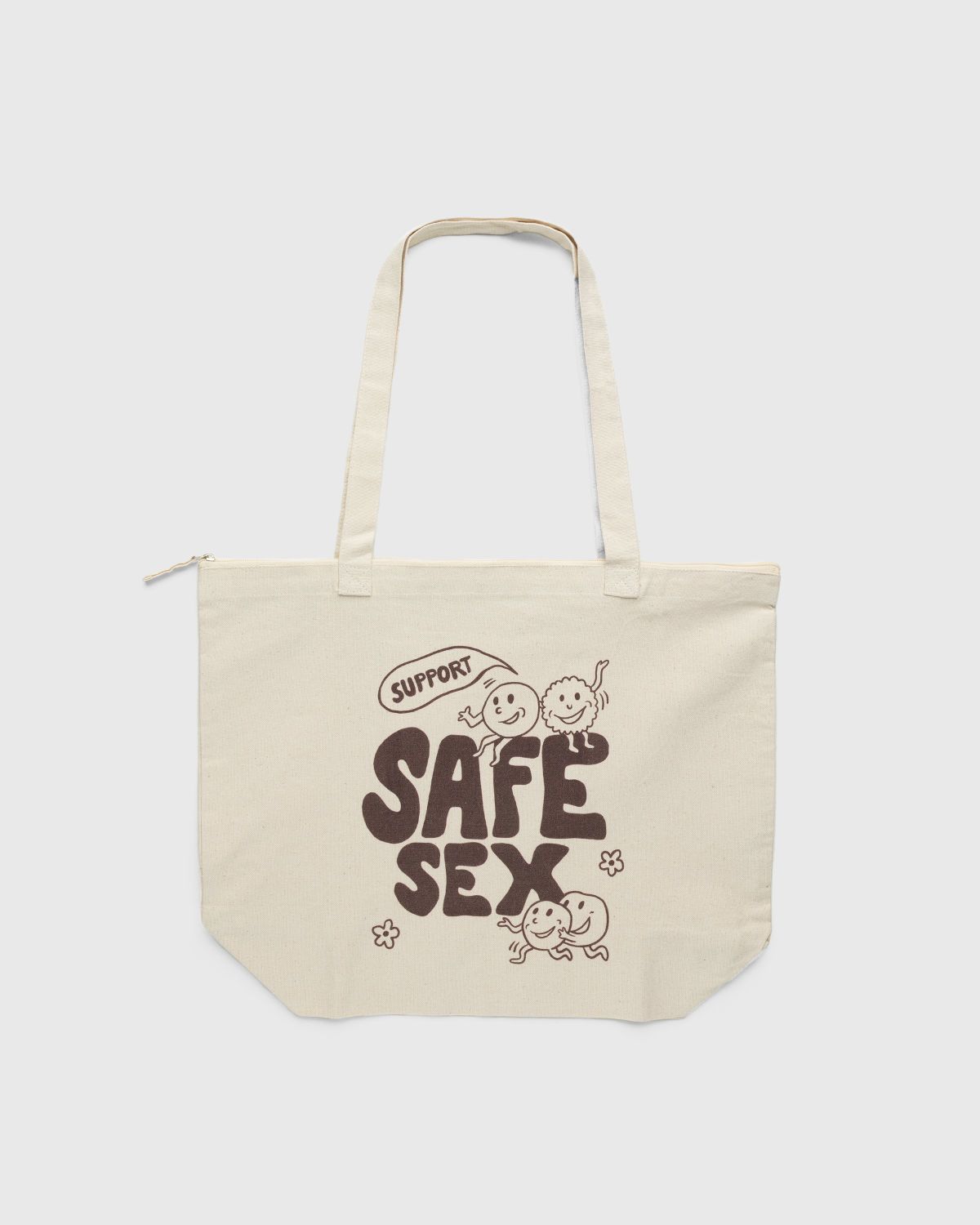 Carne Bollente – Security First Tote Beige - Tote Bags - White - Image 1