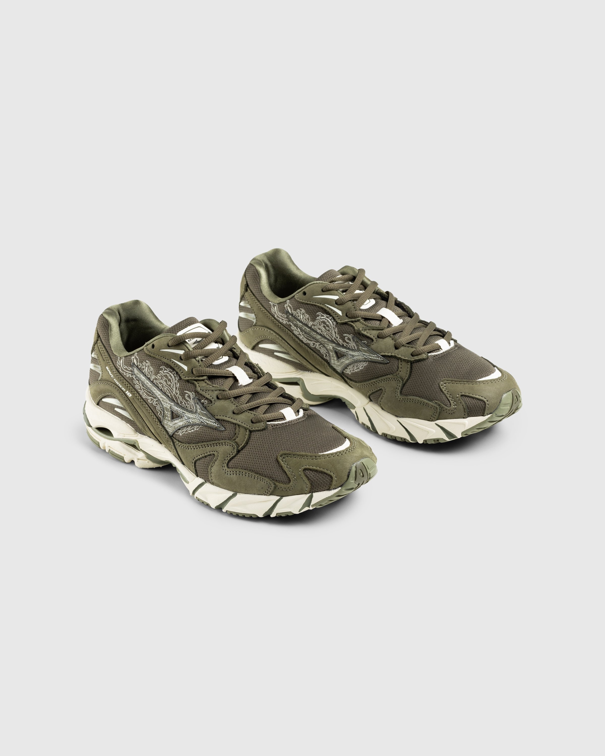 Mizuno x Maharishi – Wave Rider 10 Olive Green - Sneakers - Black - Image 3