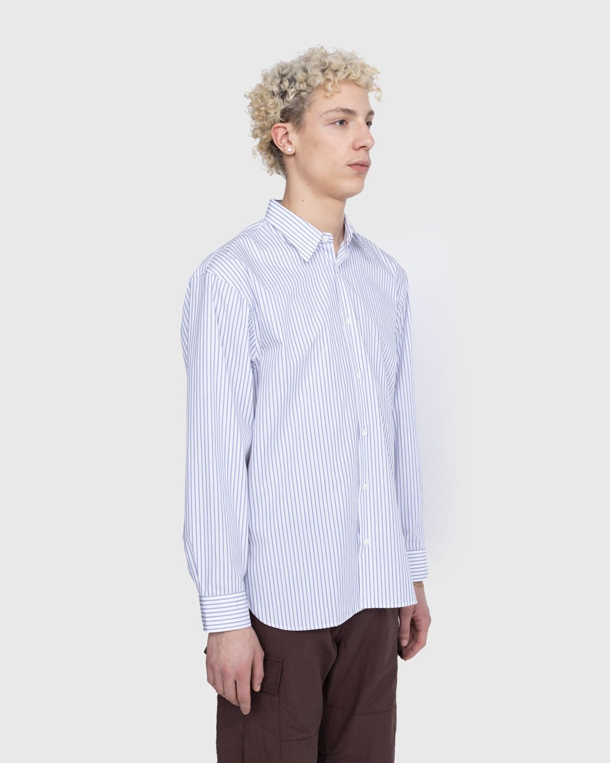 Dries van Noten – Croom Shirt Striped White - Longsleeve Shirts - White - Image 4