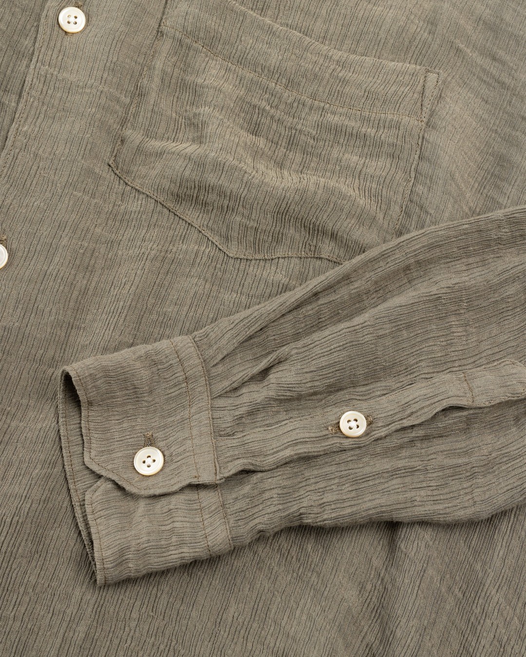 Our Legacy – Initial Shirt Muck Ruffle Viscose - Shirts - Brown - Image 7