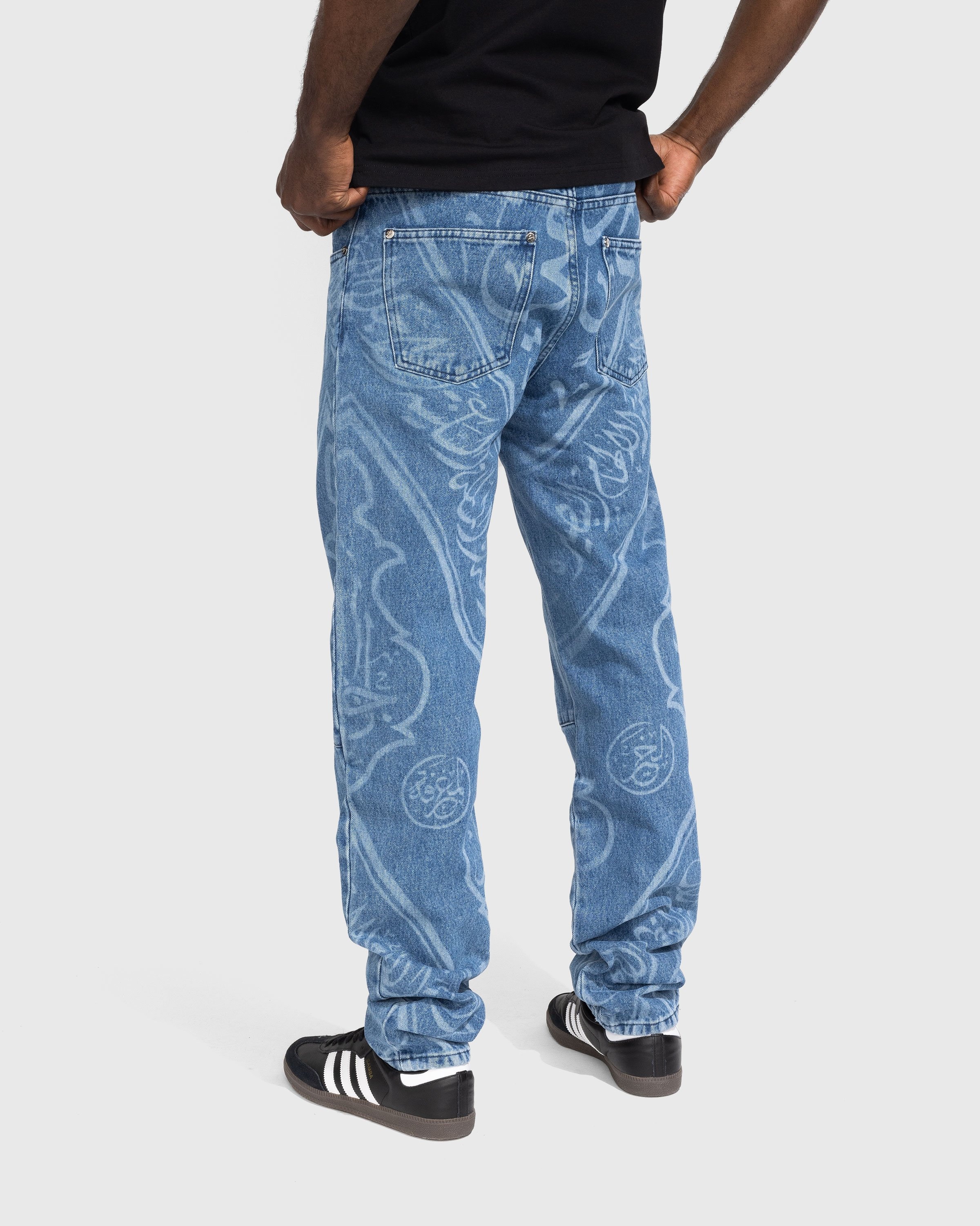 GmbH – Fatin Denim Trousers Indigo With Print - Pants - Blue - Image 3
