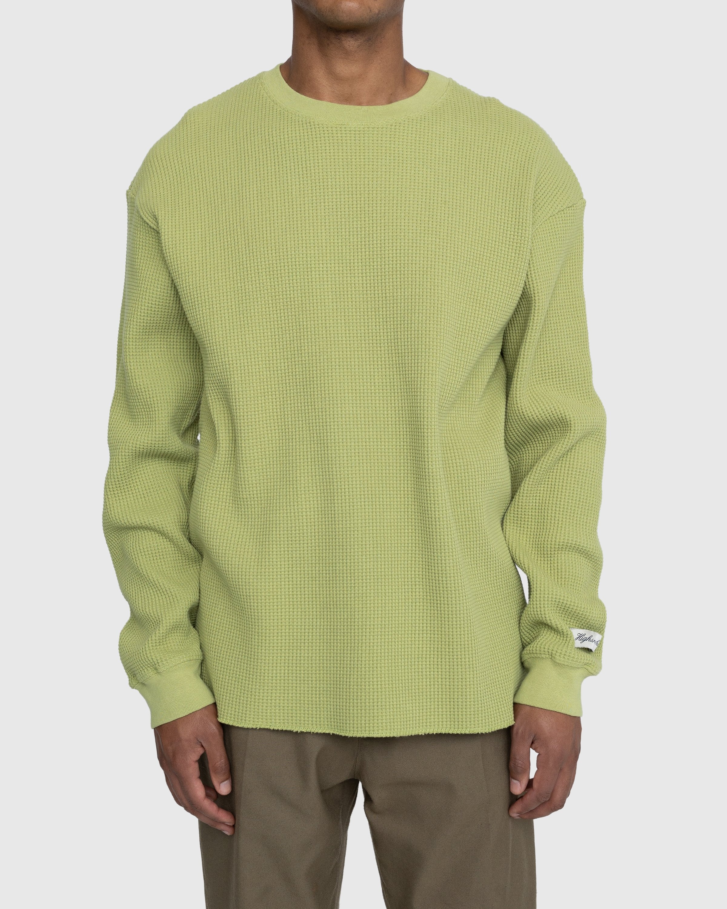 Highsnobiety – Thermal Crew Olive - Sweats - Green - Image 2