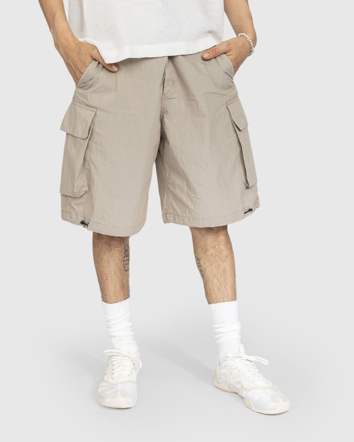 Our Legacy – Mount Shorts Metallic Sand Parachute Poplin - Shorts - Beige - Image 2