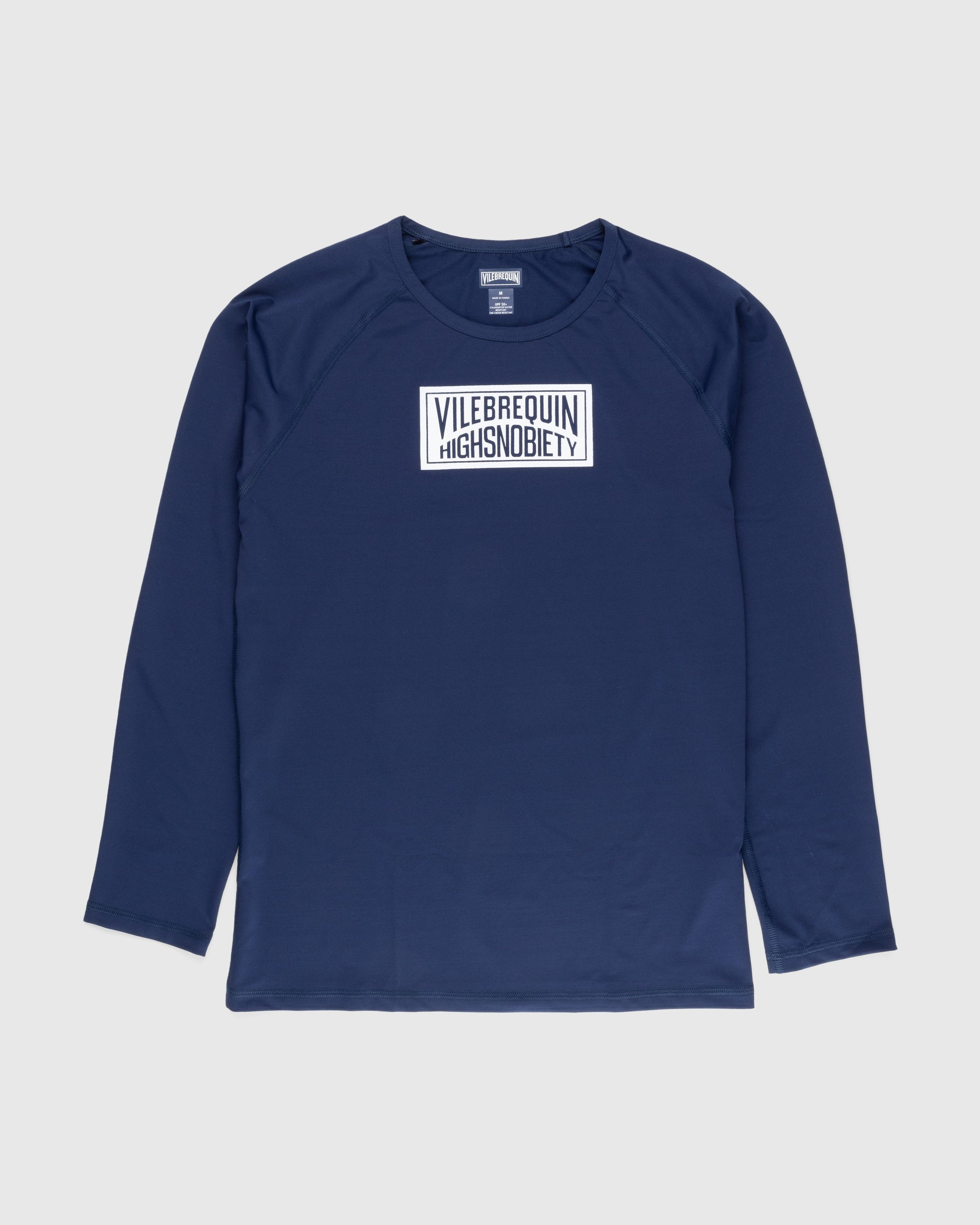 Vilebrequin x Highsnobiety – Long Sleeve Logo Rashguard Navy - Longsleeves - Navy - Image 1