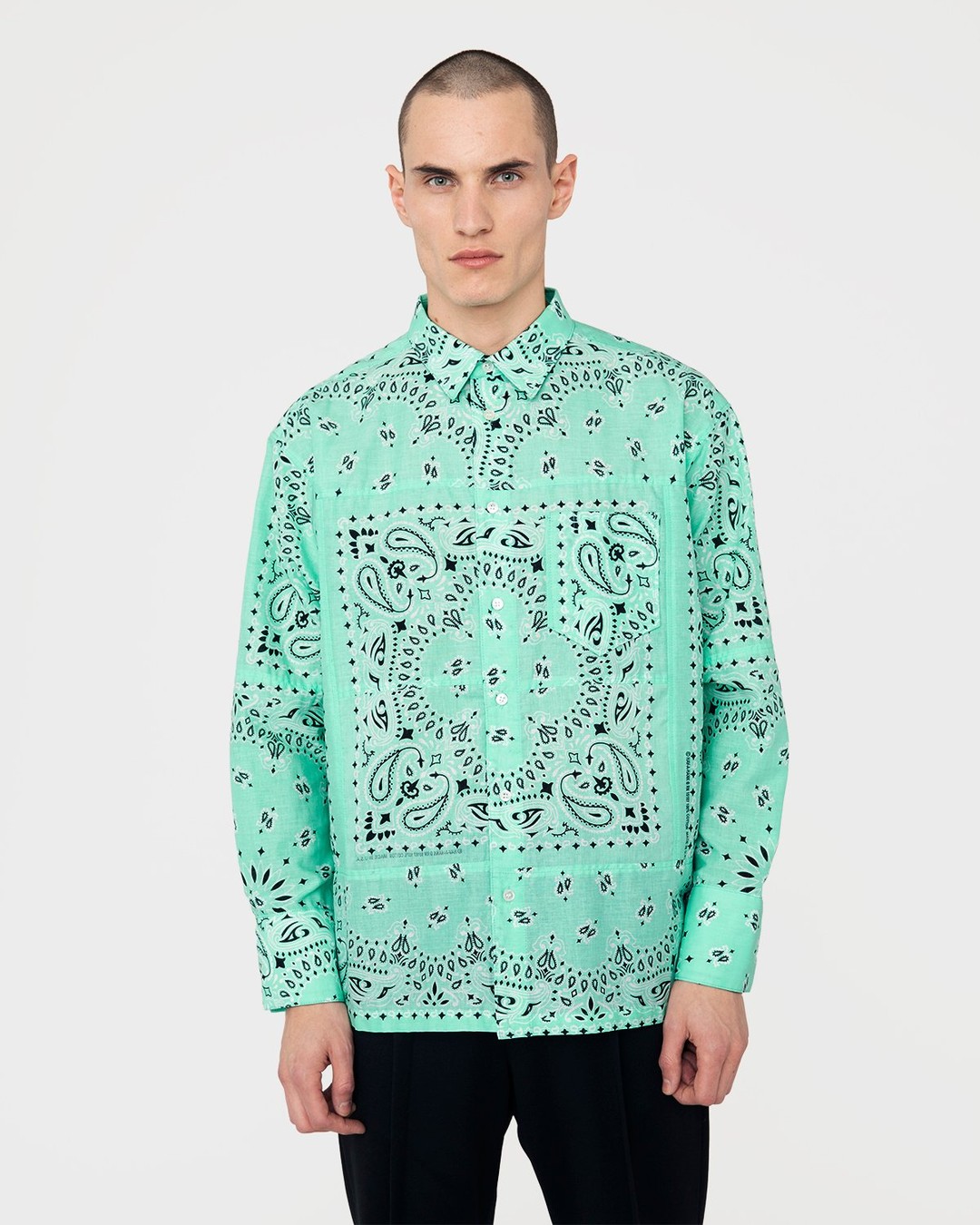 Miyagihidetaka – Bandana Shirt Mint - Shirts - Green - Image 2