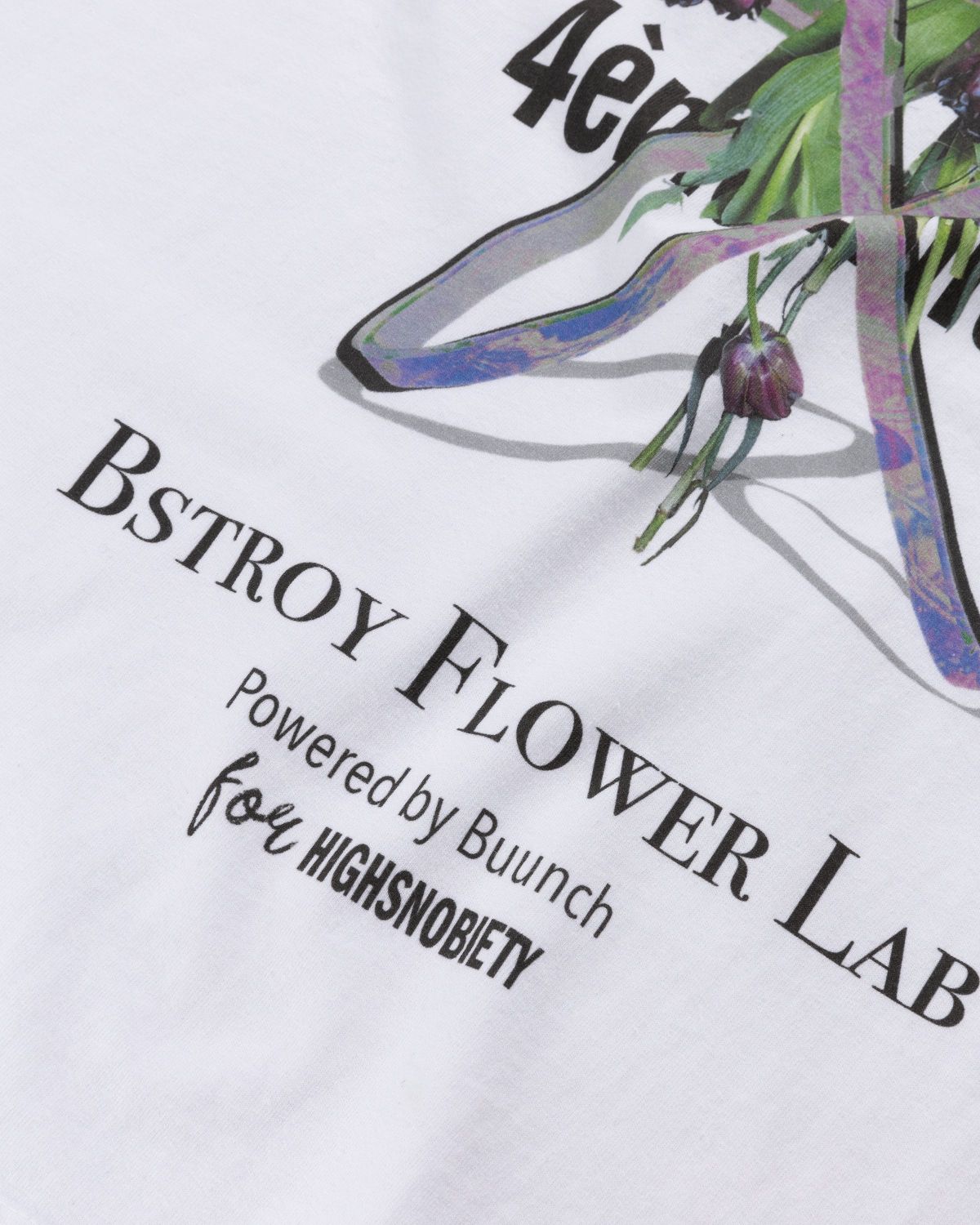 Bstroy x Highsnobiety – Not In Paris 4 Flower T-Shirt White - T-shirts - White - Image 4