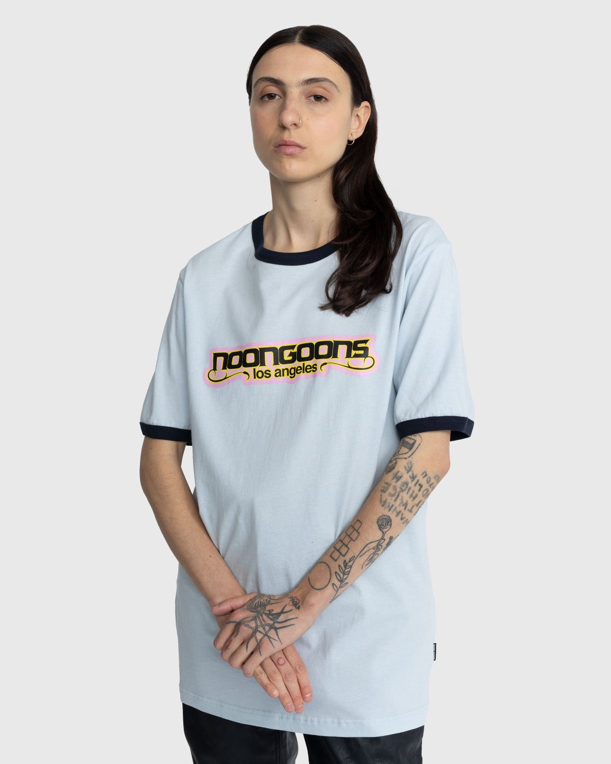 Noon Goons – Be Right Back Ringer T-Shirt Blue - Tops - Blue - Image 5