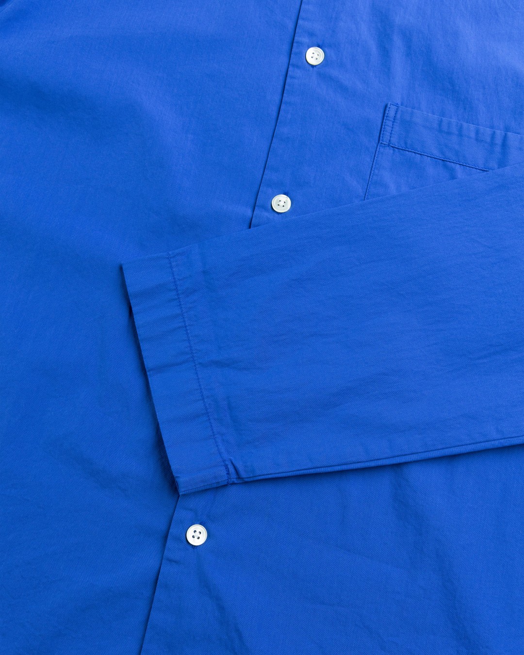 Tekla – Cotton Poplin Pyjamas Shirt Royal Blue - Pyjamas - Blue - Image 6