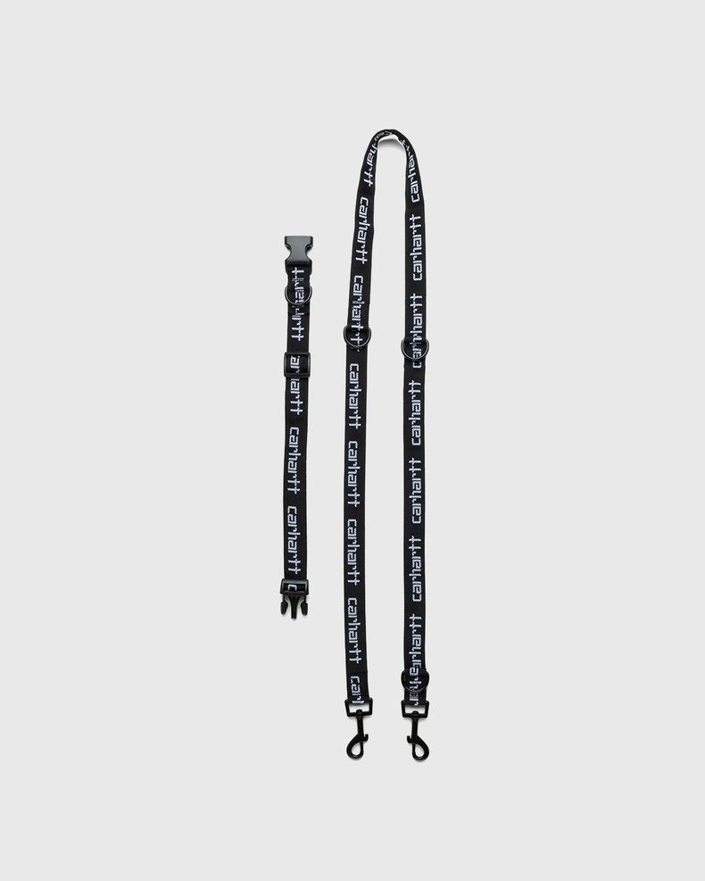 Carhartt WIP – Script Dog Leash Collar Set Black White