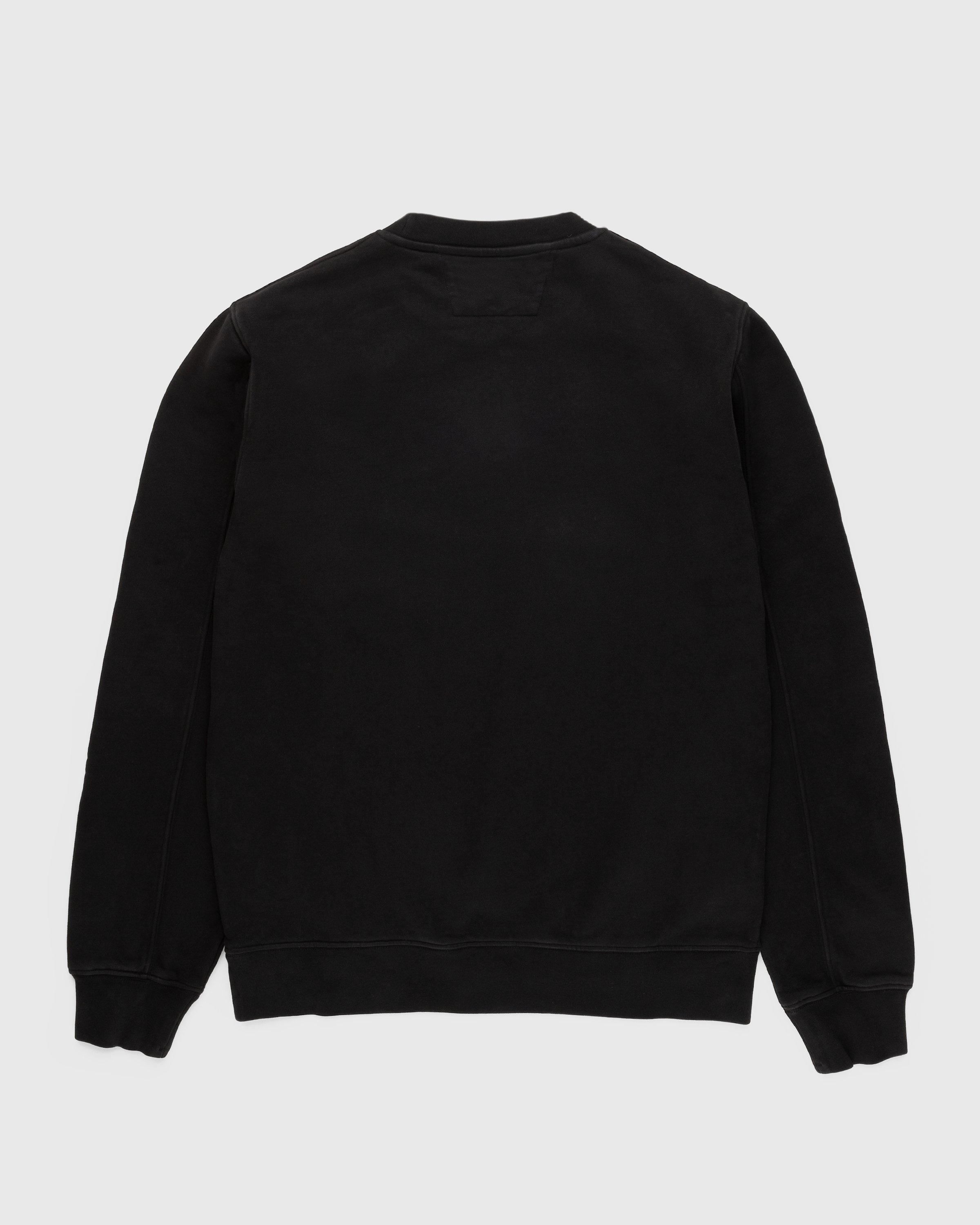 C.P. Company – Diagonal Raised Fleece Crewneck Sweatshirt Black - Sweats - Black - Image 2