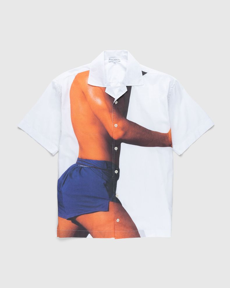Profile Stud Printed Short-Sleeve Shirt White