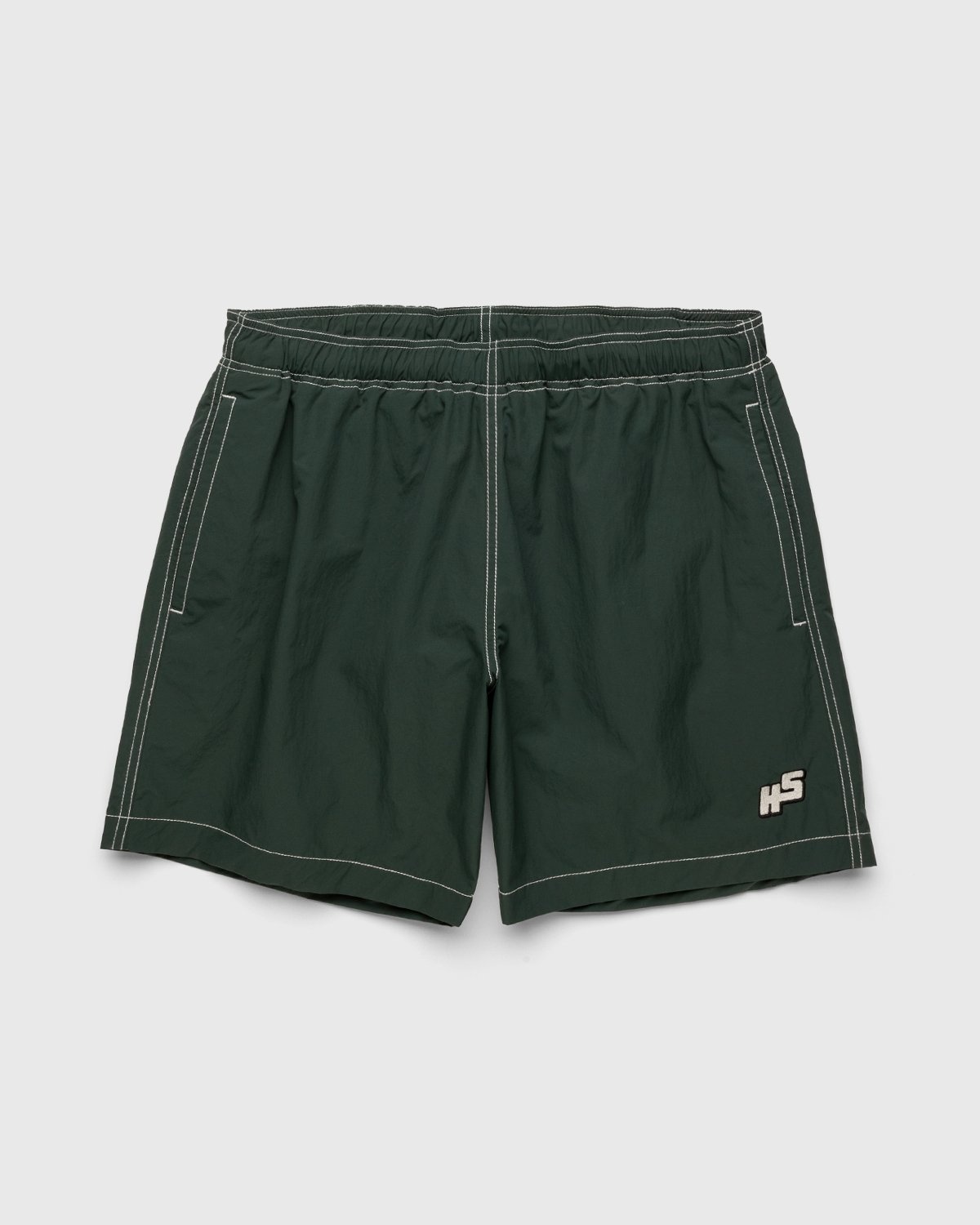 Highsnobiety – Contrast Brushed Nylon Water Shorts Green - Active Shorts - Green - Image 1
