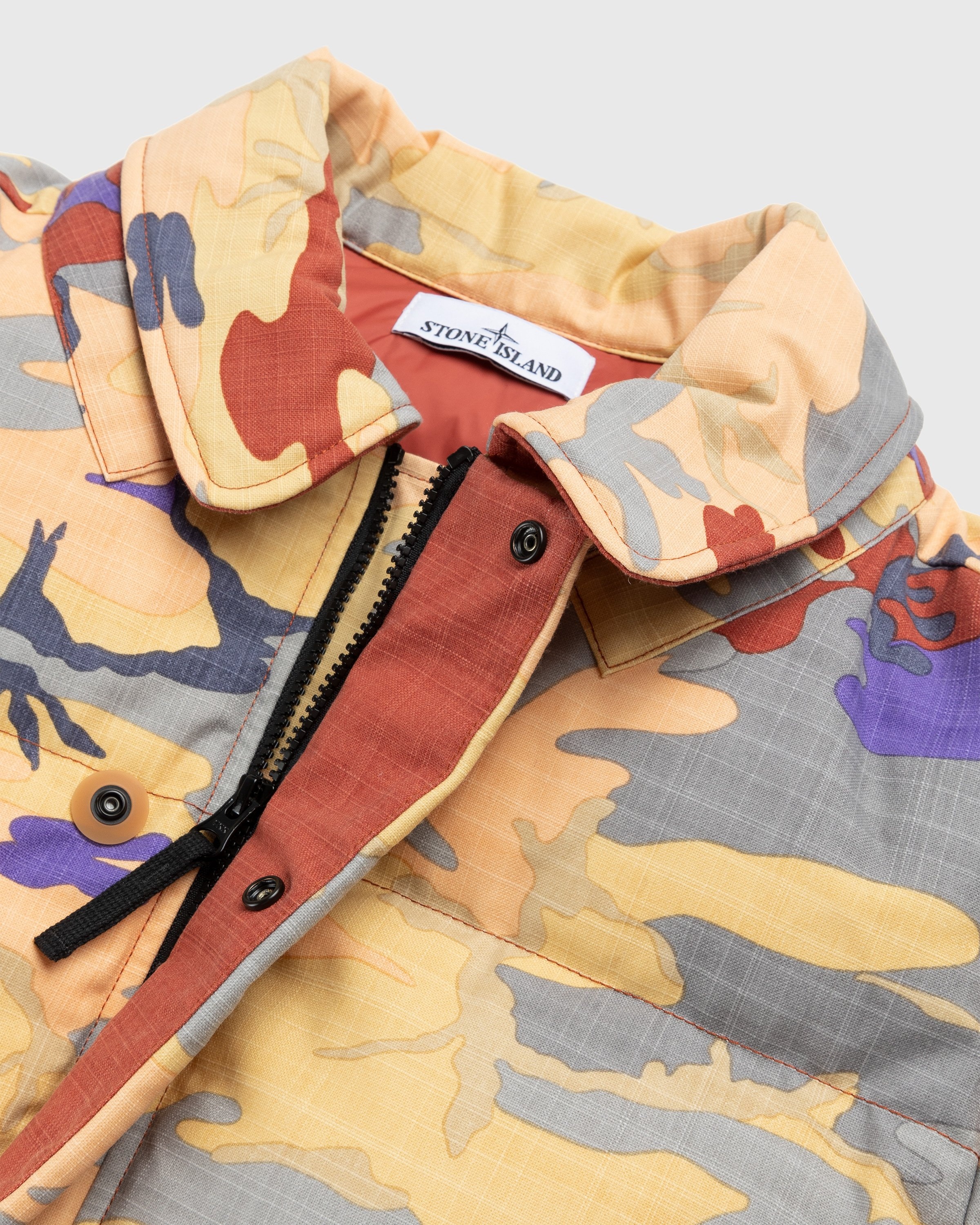 Stone Island – Heritage Camo Ripstop Nylon Down Jacket Orange - Outerwear - Orange - Image 3