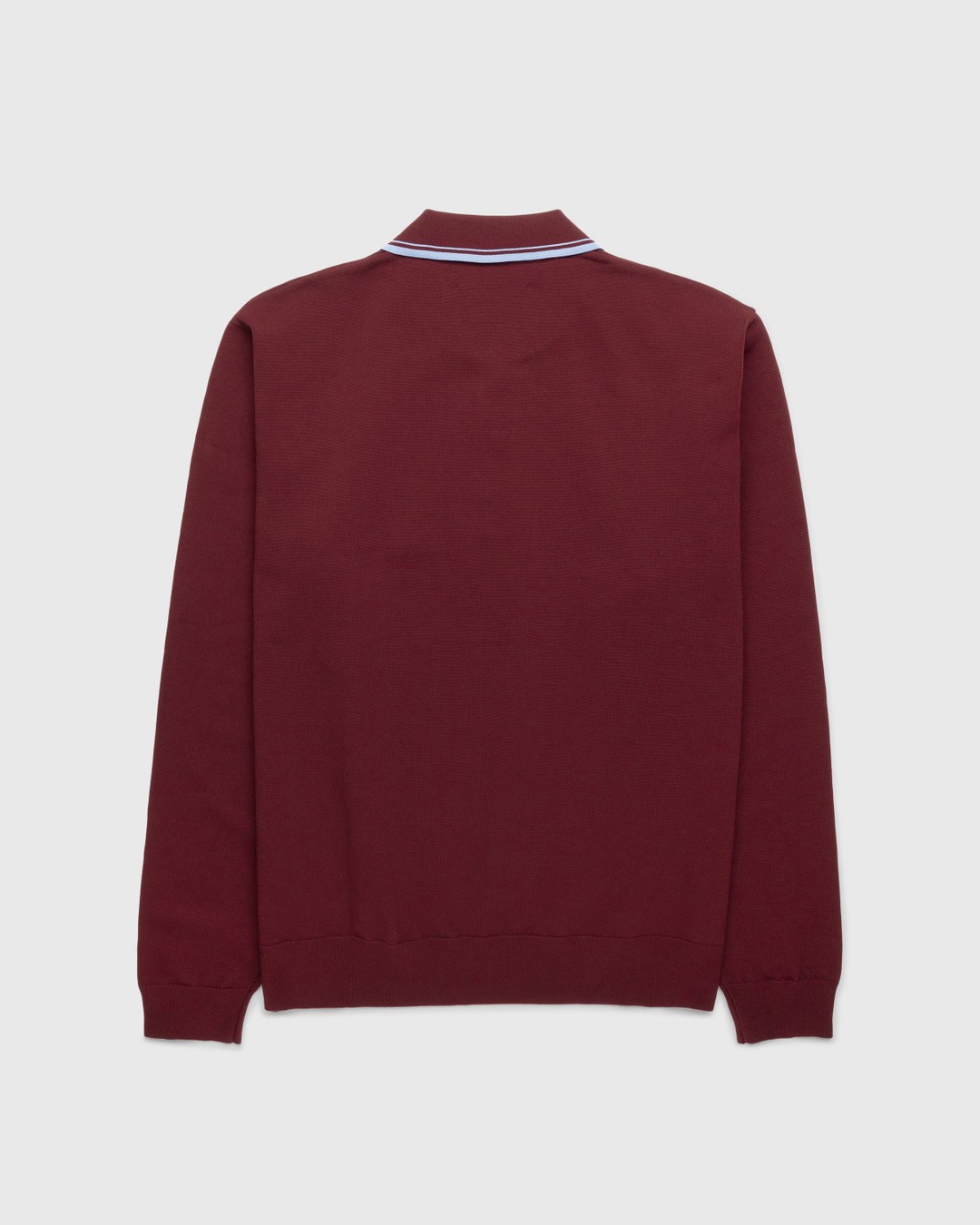 Highsnobiety HS05 – Long Sleeves Knit Polo Bordeaux - Longsleeves - Red - Image 2