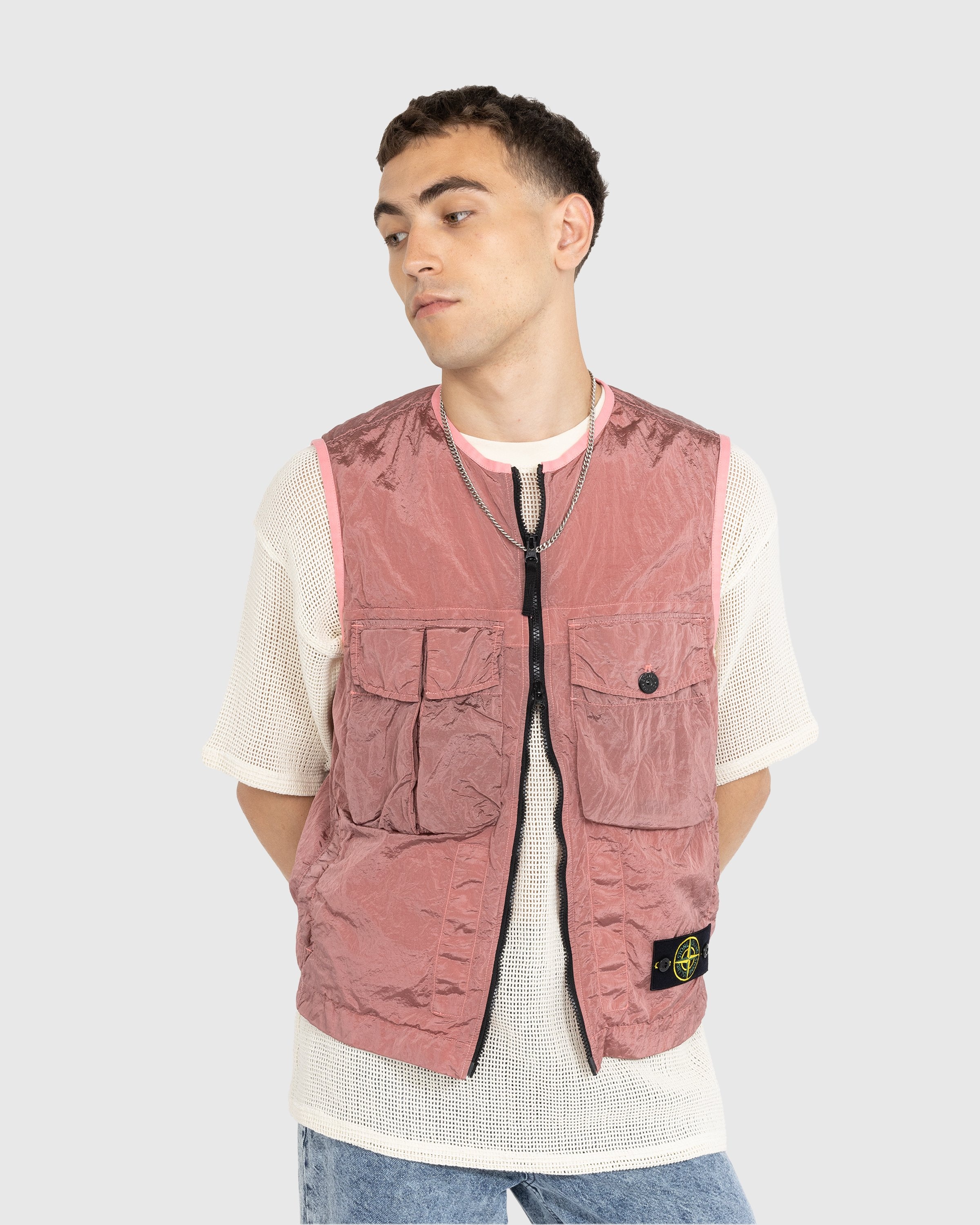 Stone Island Giubbotto S Maniche Pink 7815G0619 Highsnobiety Shop