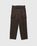 Auralee – High-Waisted Shetland Wool Pants Dark Brown - Pants - Brown - Image 1