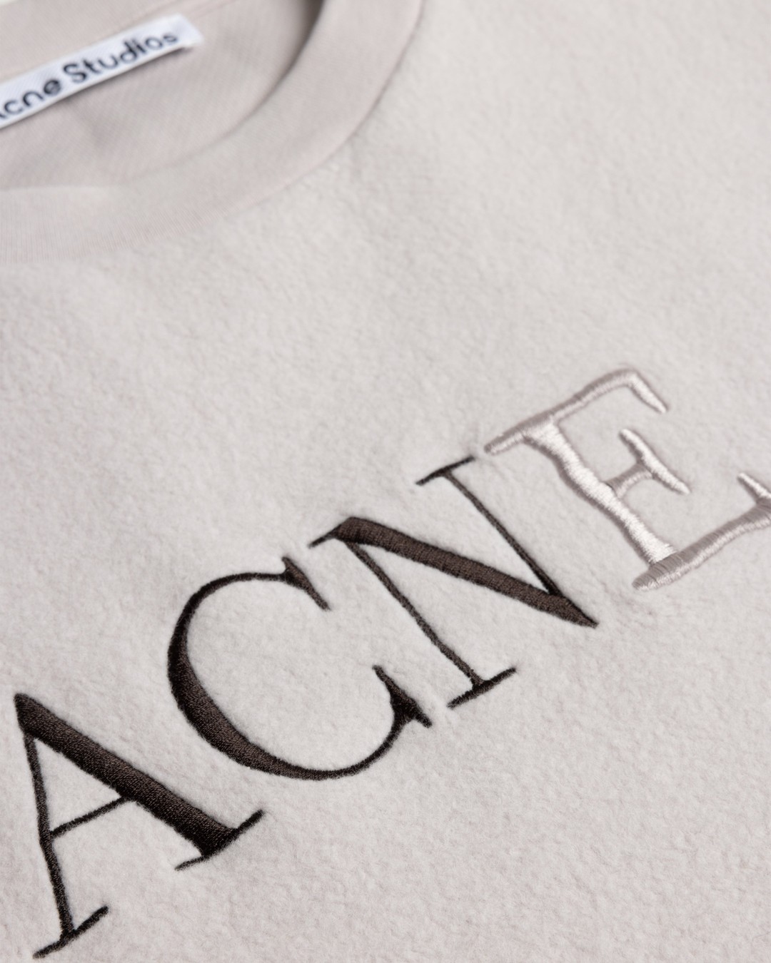 Acne Studios – Logo T-Shirt Beige - Tops - Beige - Image 5