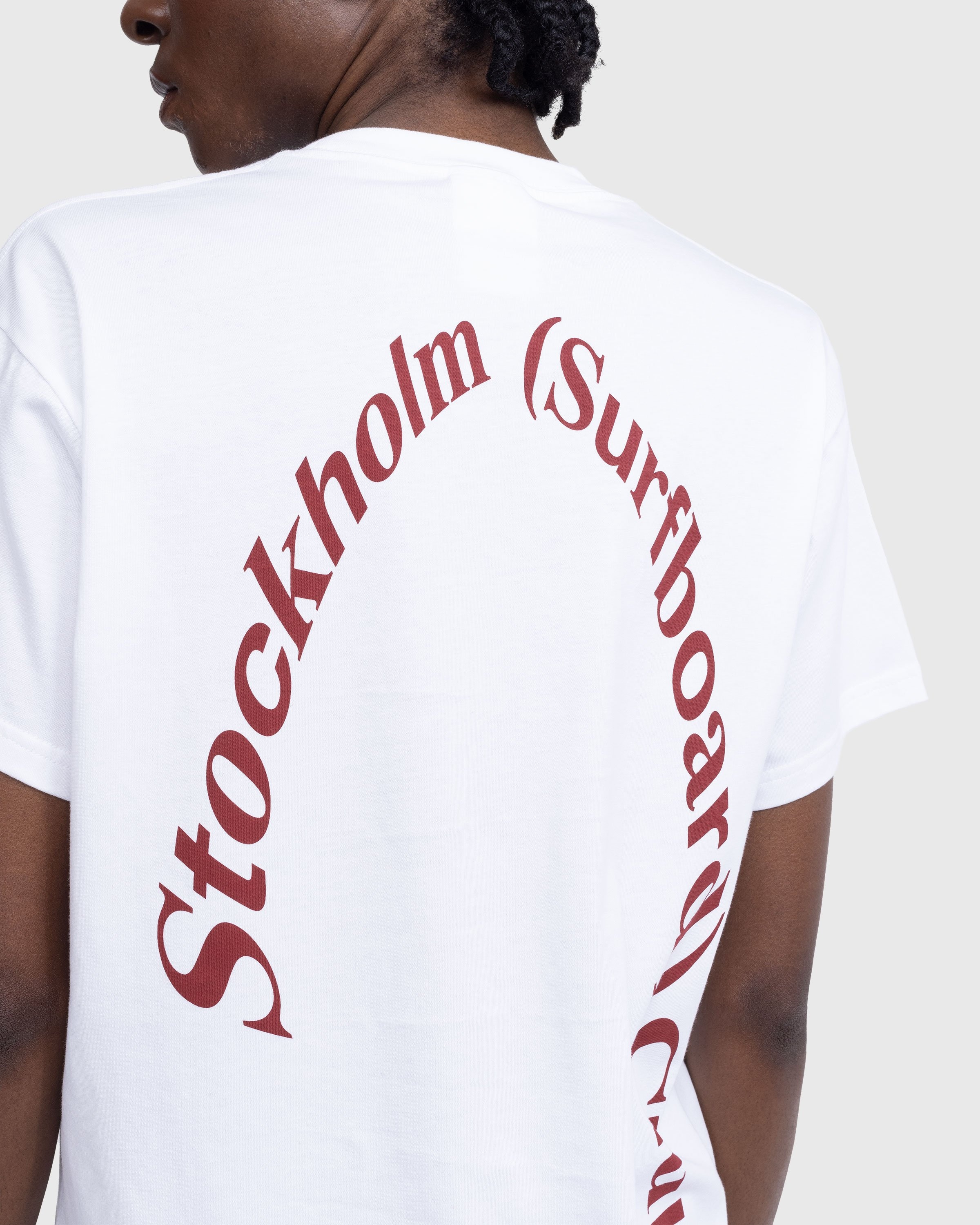 Stockholm Surfboard Club Logo T Shirt White Highsnobiety Shop