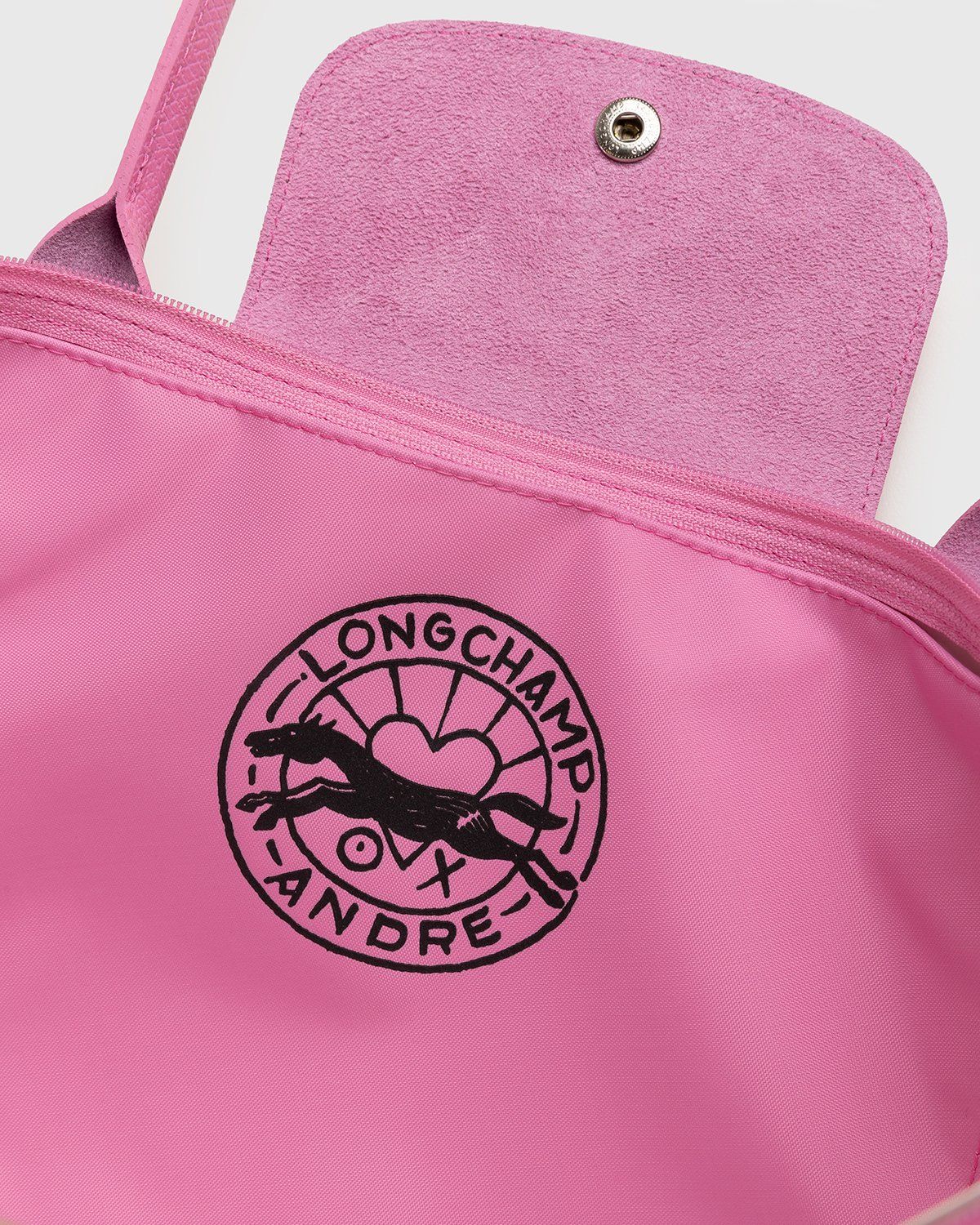 Longchamp x André Saraiva – Le Pliage André Shoulder Bag Pink - Shoulder Bags - Pink - Image 5