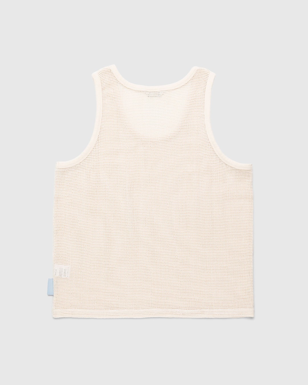 Highsnobiety – Cotton Mesh Knit Tank Top Eggshell - Tops - Beige - Image 2