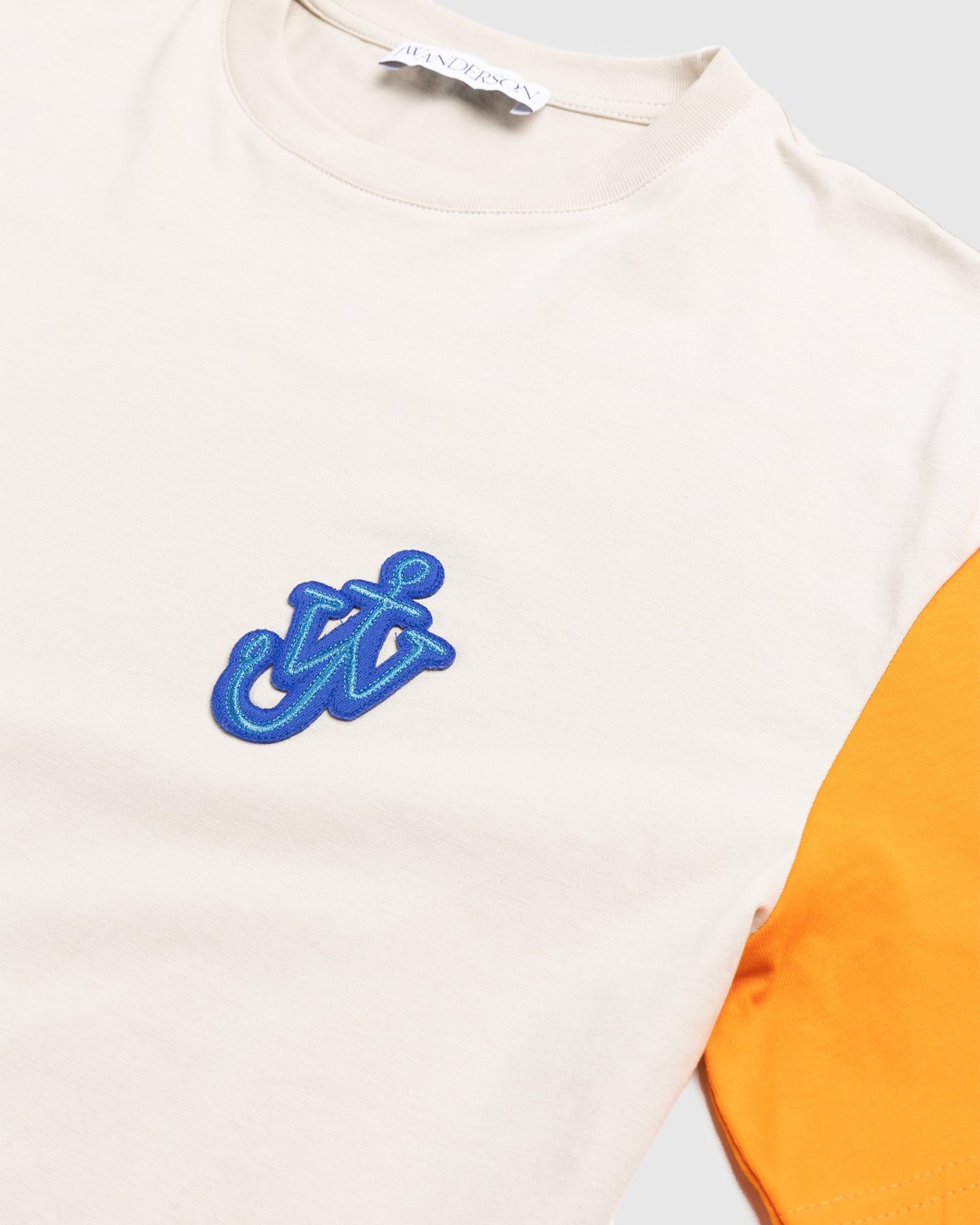J.W. Anderson – Anchor Patch Contrast Sleeve T-Shirt - T-shirts - Orange - Image 5