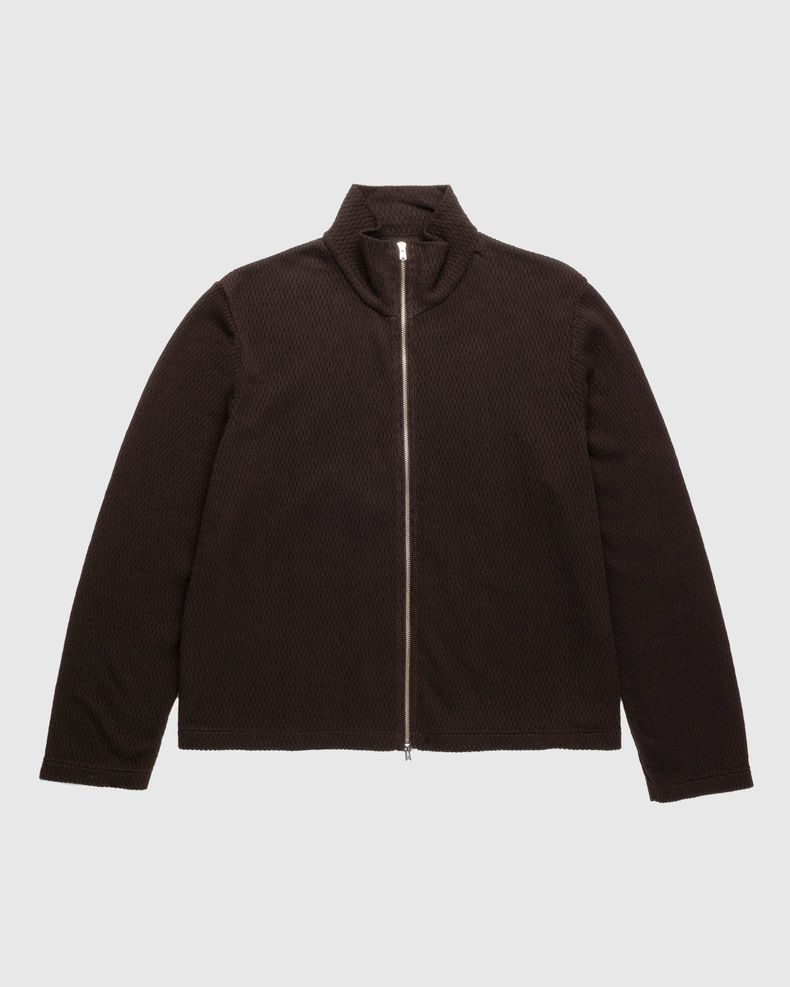 Our Legacy – Shrunken Full-Zip Polo Brown