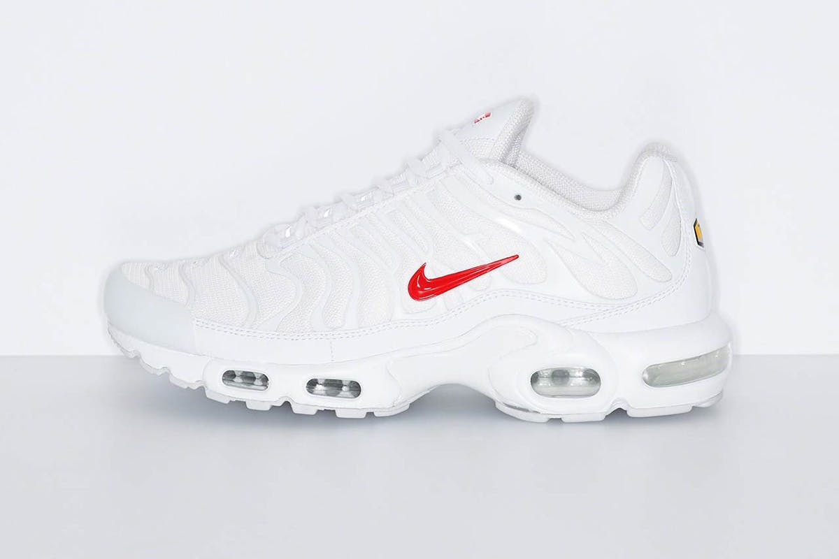 The All-White Supreme x Nike Air Max Plus Is Dropping Today