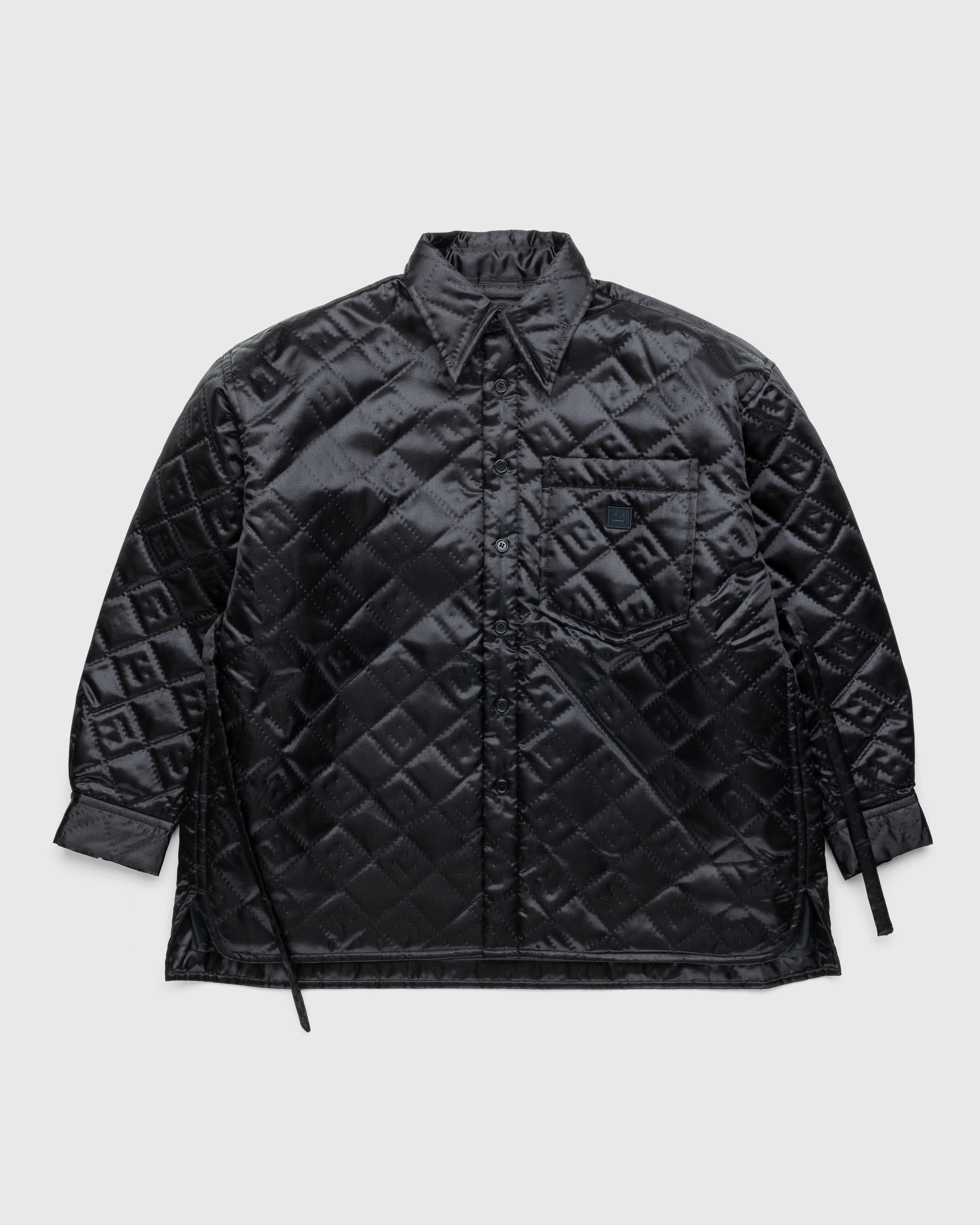 Acne Studios – Quilted Satin Jacket Black - Outerwear - Black - Image 1