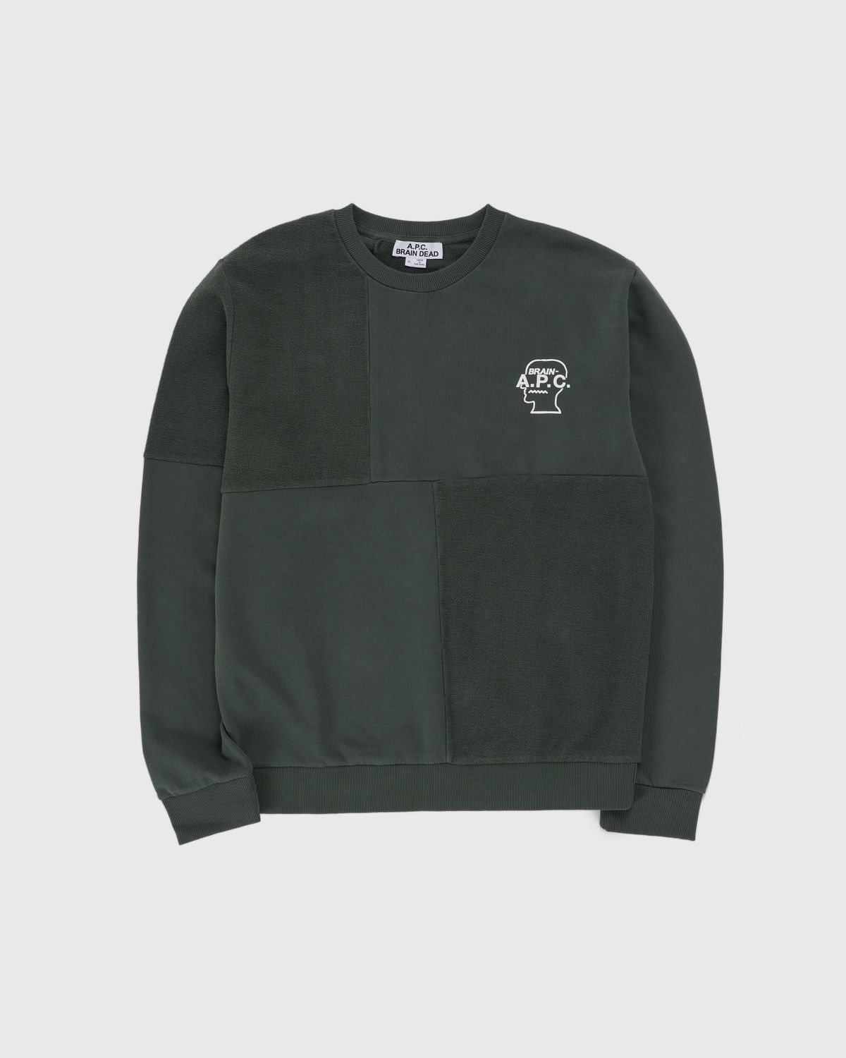 A.P.C. x Brain Dead – Pony Grey Green - Sweats - Green - Image 1