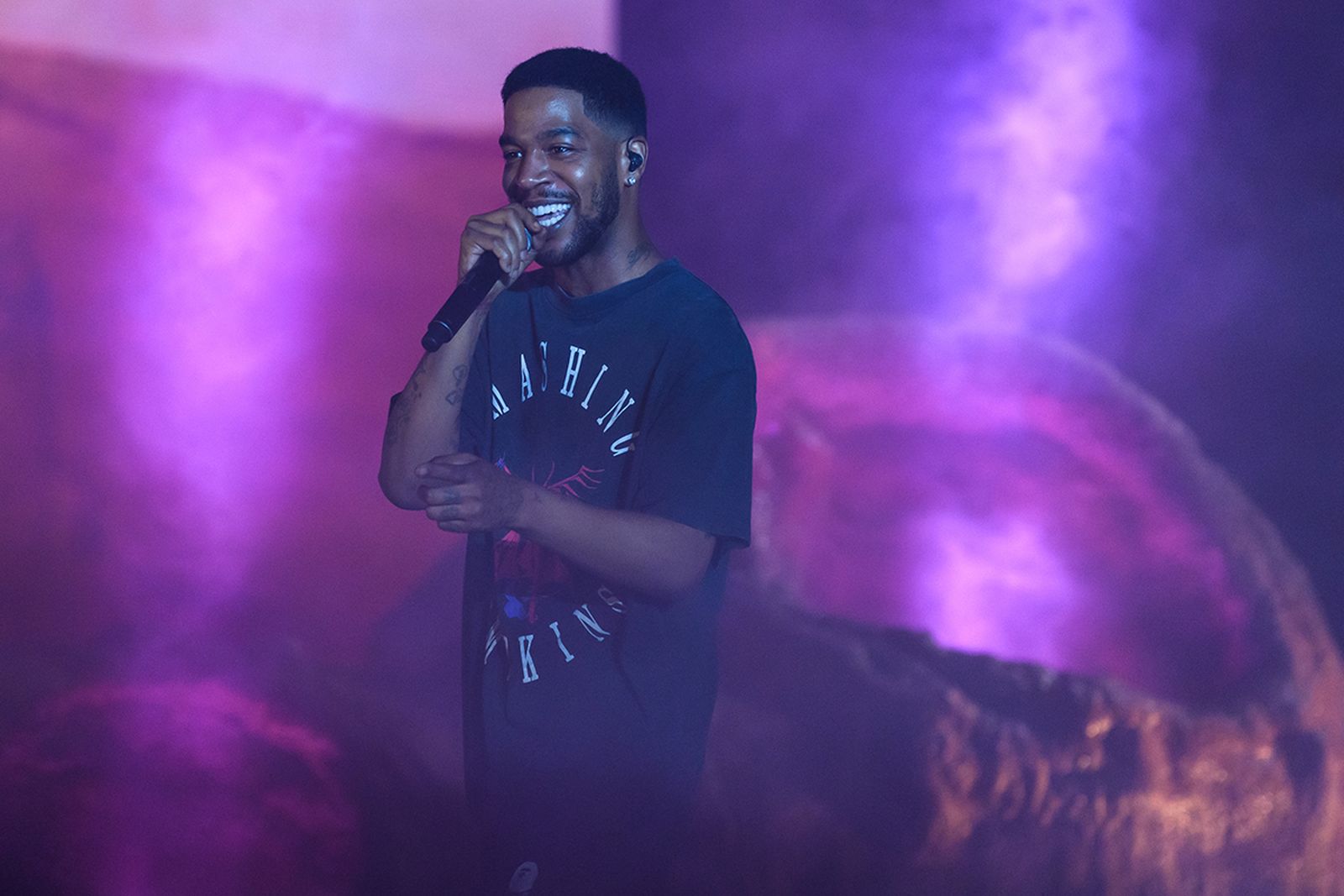 Kid Cudi performs during day three of Rolling Loud