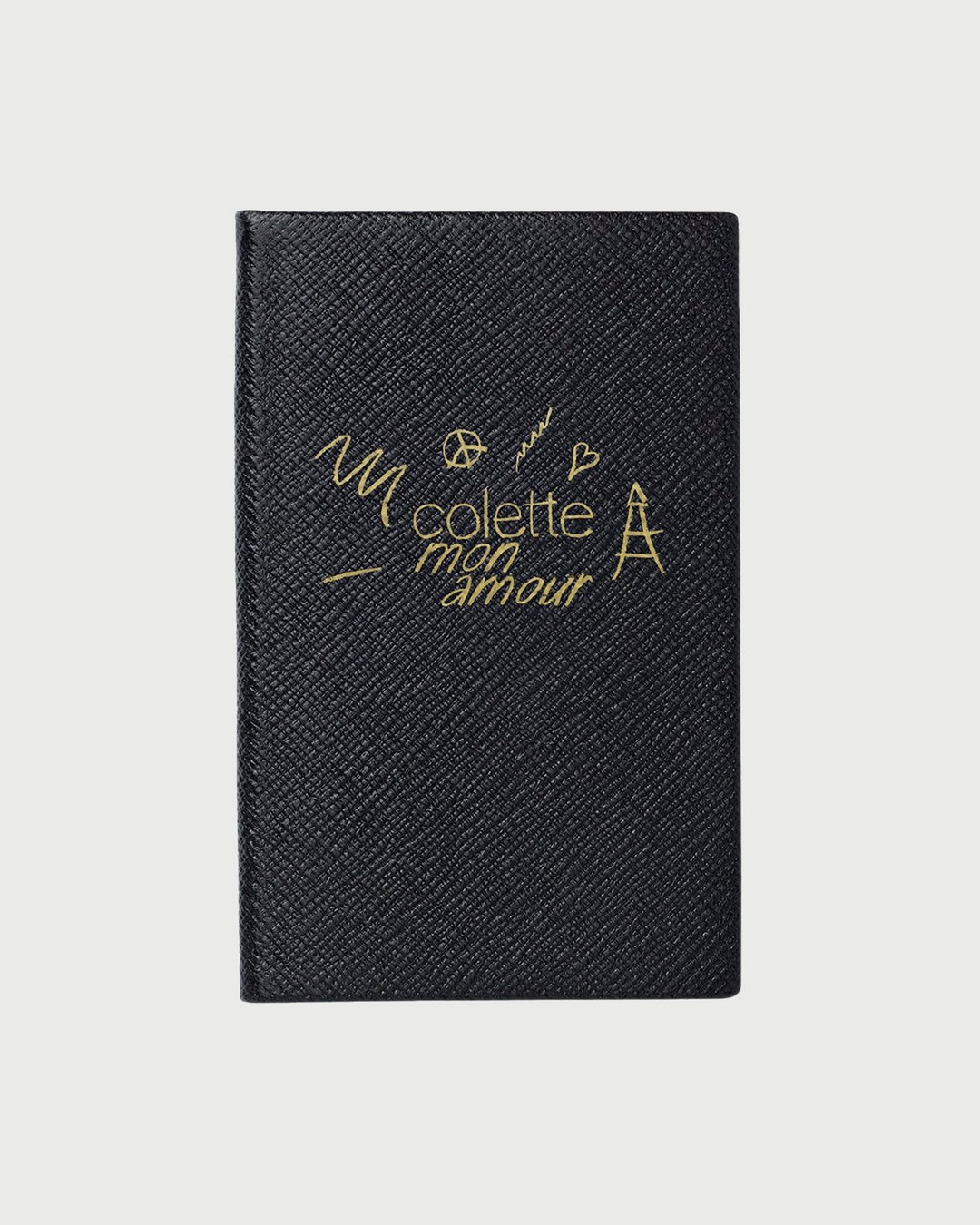 Colette Mon Amour – Smythson Notebook Black - Desk Accessories - Black - Image 1
