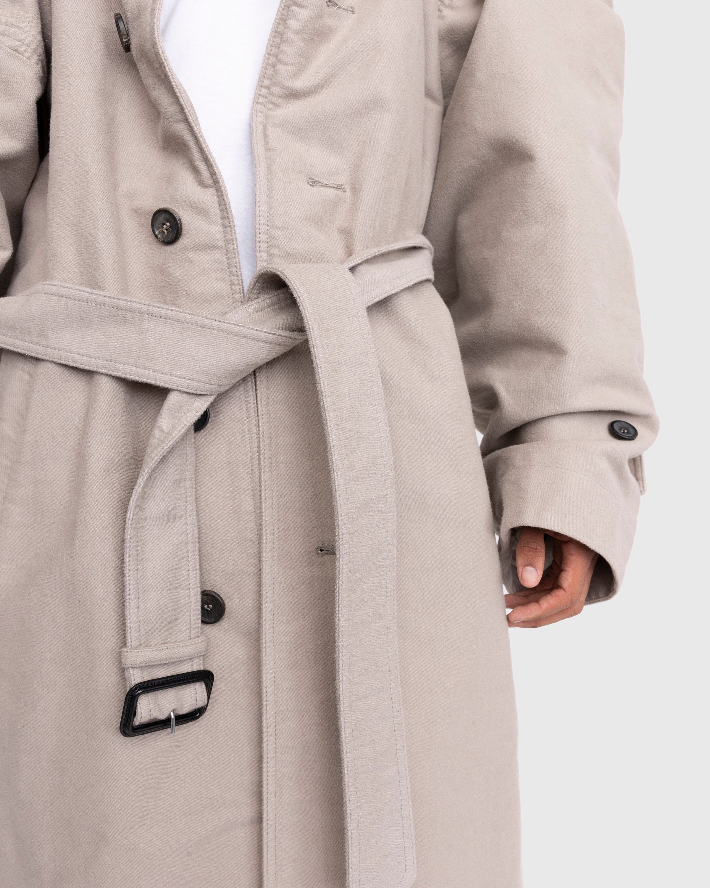 Y/Project – Wire Maxi Trench Coat Brown - Outerwear - Brown - Image 8