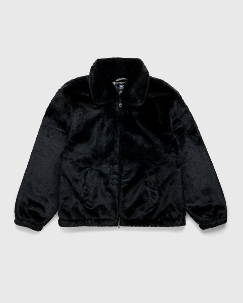 Patta – Faux Fur Coach Jacket Black